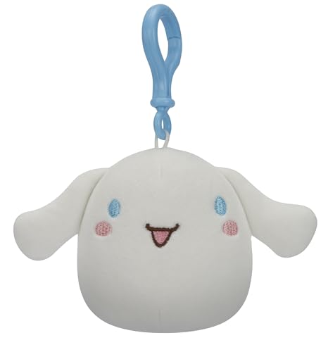 Squishmallows Original Sanrio 3.5-Inch Cinnamoroll, Hello Kitty, Kuromi, + My Melody 4-Pack – Official Jazwares Plush (Clips)