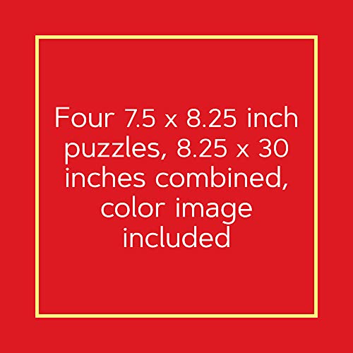 Lego Christmas Train Puzzle: Four Connecting 100-Piece Puzzles (Jigsaw)