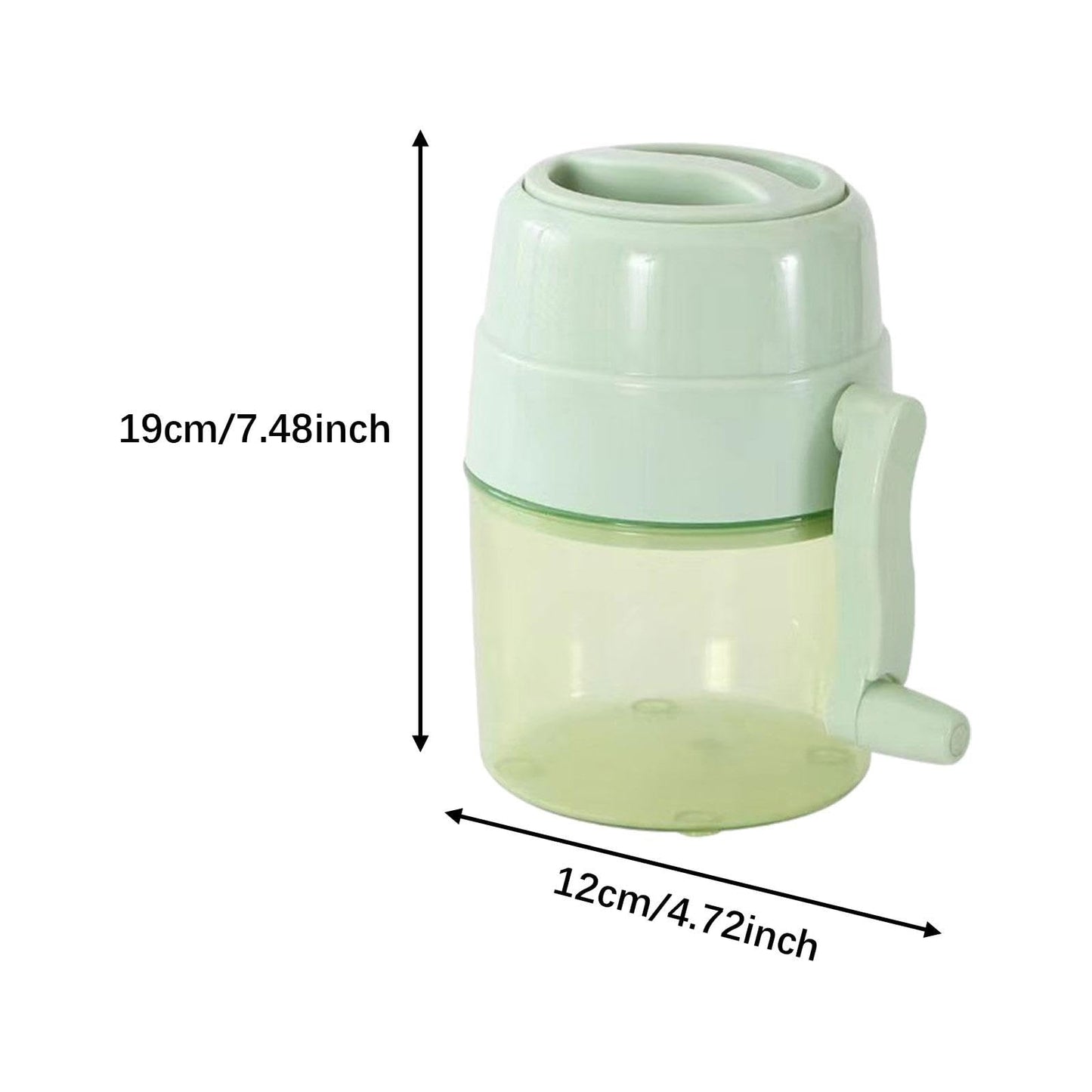 KLKCMS Manual Ice Crusher Shaved Ice Machine Compact Lightweight Convenient Snow Cone Machine Mini for Indoor Kitchen Hiking