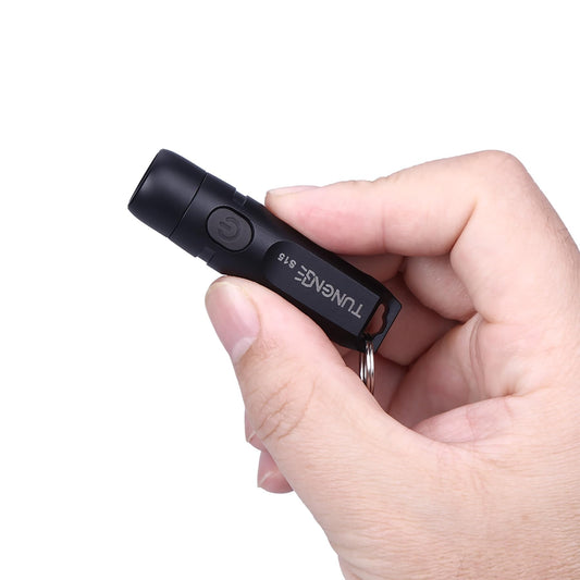 TUNENGE Rechargeable Keychain Flashlights, 650 High Lumens EDC Pocket Flashlights, Mini Flashlight Be Used for Camping Outdoors Emergency(Black)