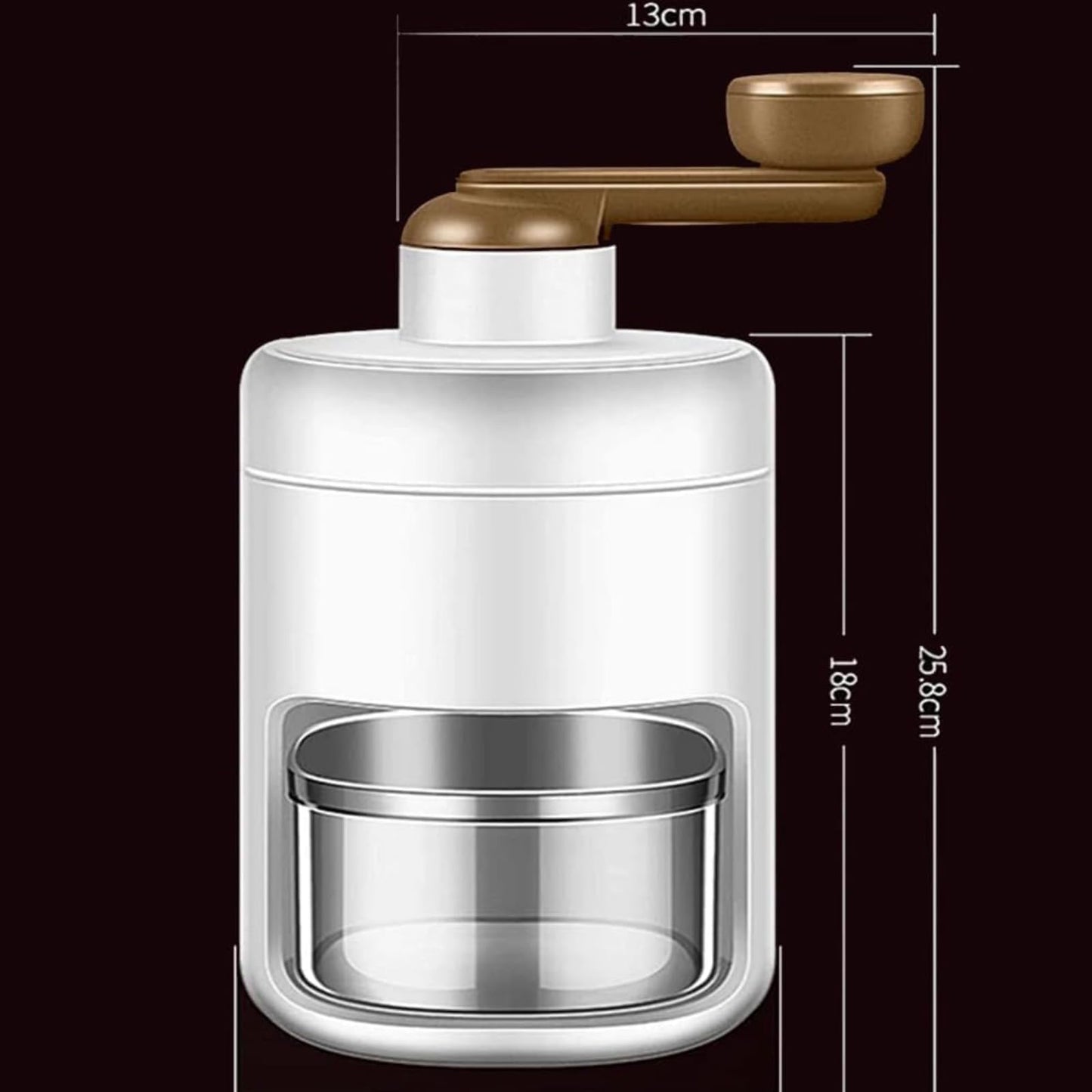 Household Mini Ice Shaver Crusher, 2025 New Household Mini Ice Shaver Crusher, Manual Ice Crushers for Snow Cones and Slushies, Portable Manual Smoothie Maker (2pcs)