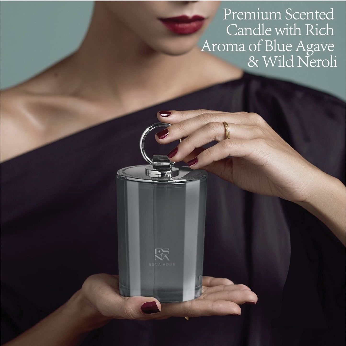 Luxury Christmas All Natural Scented Candles | 8.8oz 50 Hours Burn Lemongrass Soy Candles | Xmas Gifts for Her/Women Who Has Everything | Holiday Metal Lid Candle Housewarming Gift