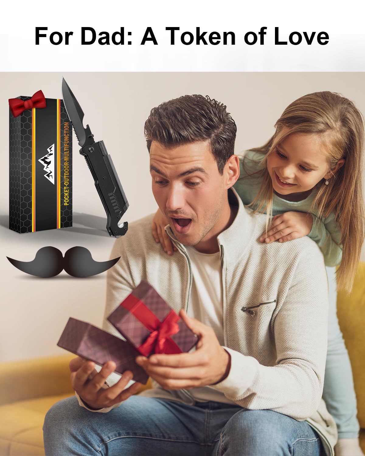 Hunting Knife Survival Gear with Built-in fixed lock, Multi Tool with Case and Fire Starter for Camping Hiking Hunting Fishing Outdoor