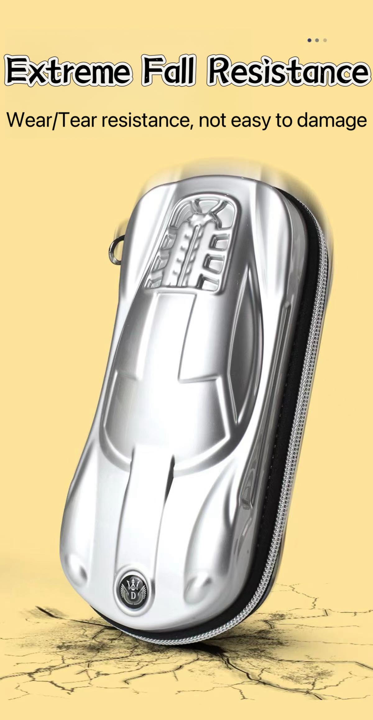 XZR Supercar Pen Case Box Bag Stocking Stuffers Large Capacity Organizer Cool Supercar Pencil Bag Storage Box EVA Material Nice Gift (Blue)