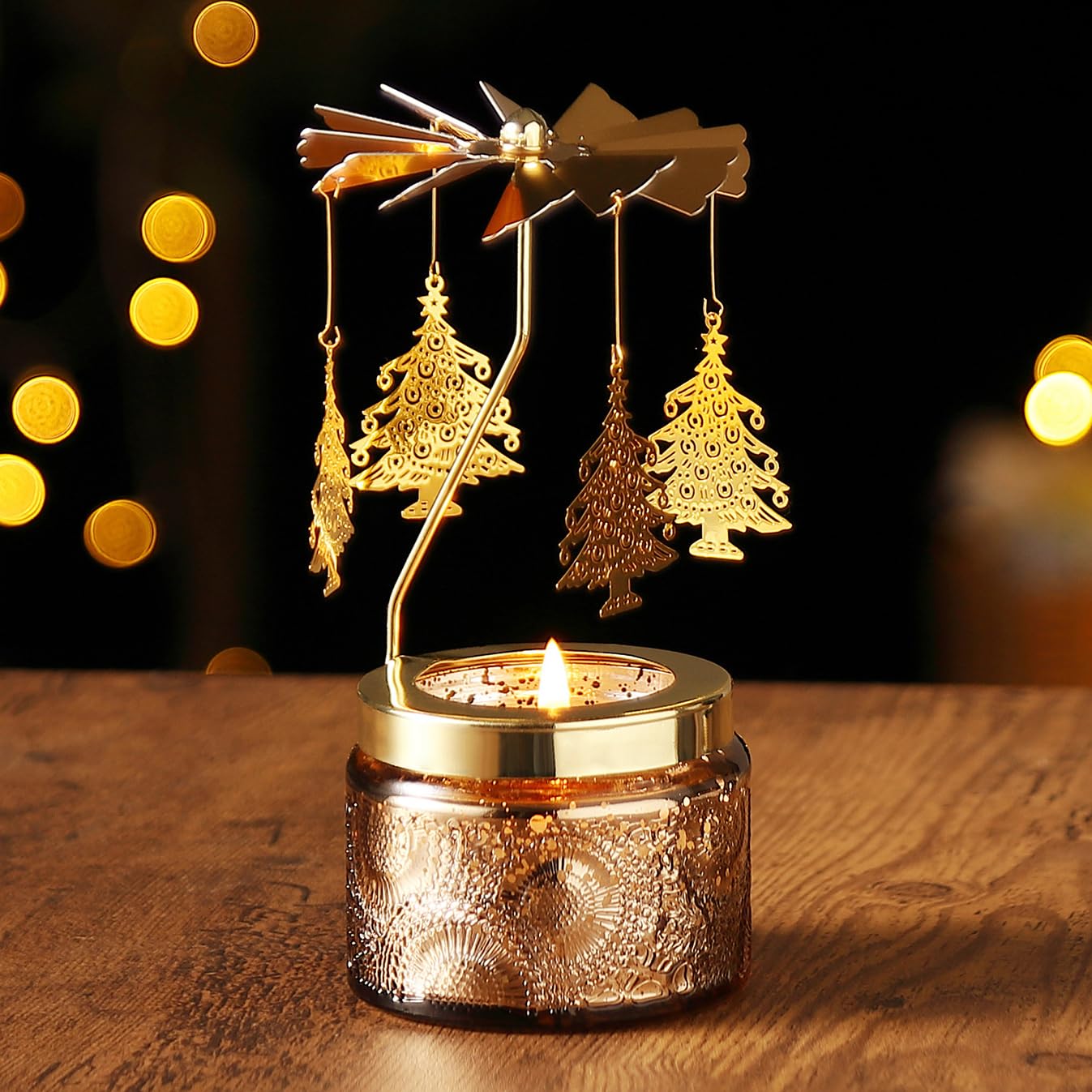 Christmas Gifts for Women, Candle Gifts for Mom Daughter Sister Wife, Unique Gift for Friend Women Rotatable Scented Candles Gift for Anniversary (Christmas Tree)