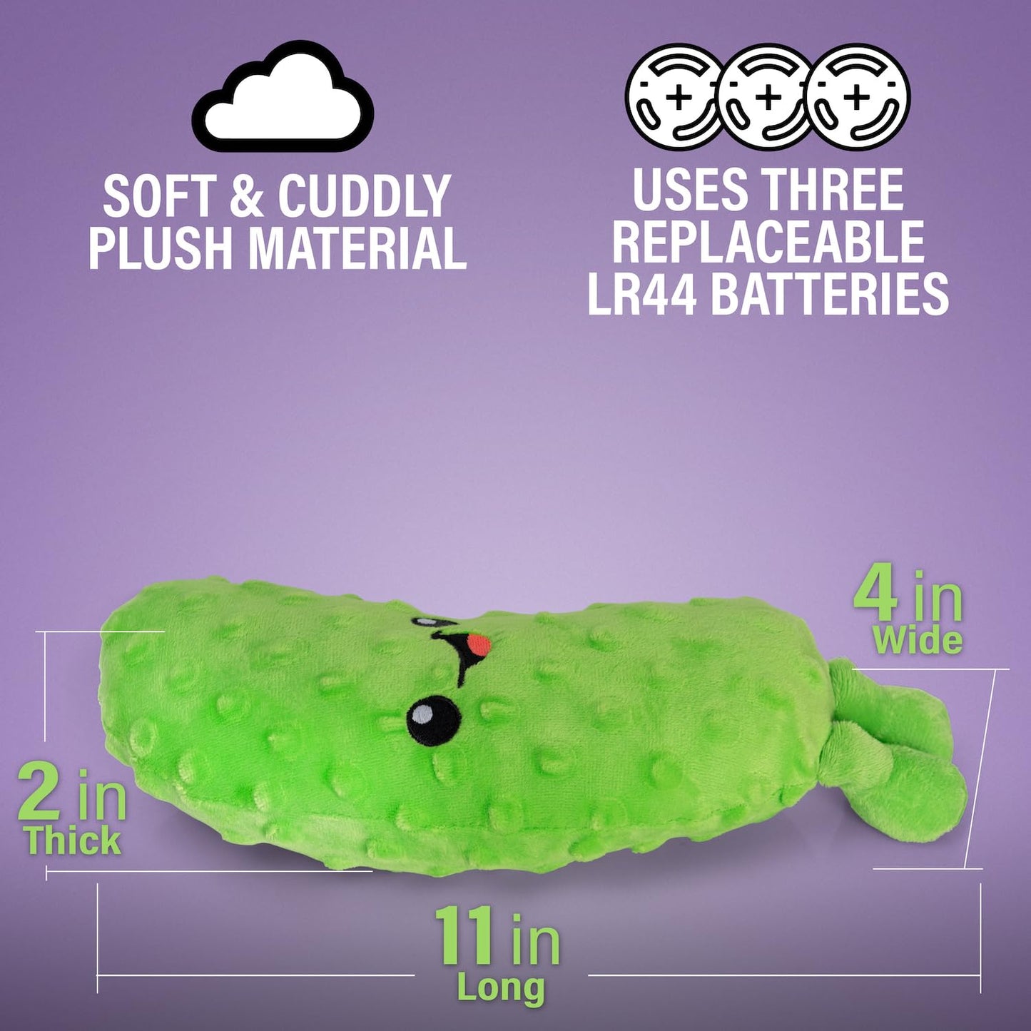 Twiddler Toys Yodeling Plush Pickle β 11β Pickle Sings Hilarious Yodels - Funny Gag Gift for Friends and Coworkers