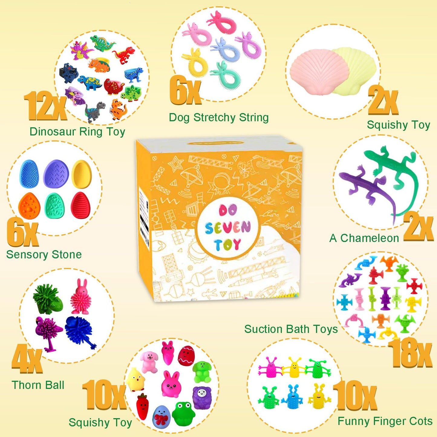 70 Pcs Fidget Toys Set,Stocking Stuffers for Kids, Gifts for Kids, Party Favors - Stress Relief Sensory Toys - ADHD Toys,Anxiety Carnival Treasure Classroom Prizes