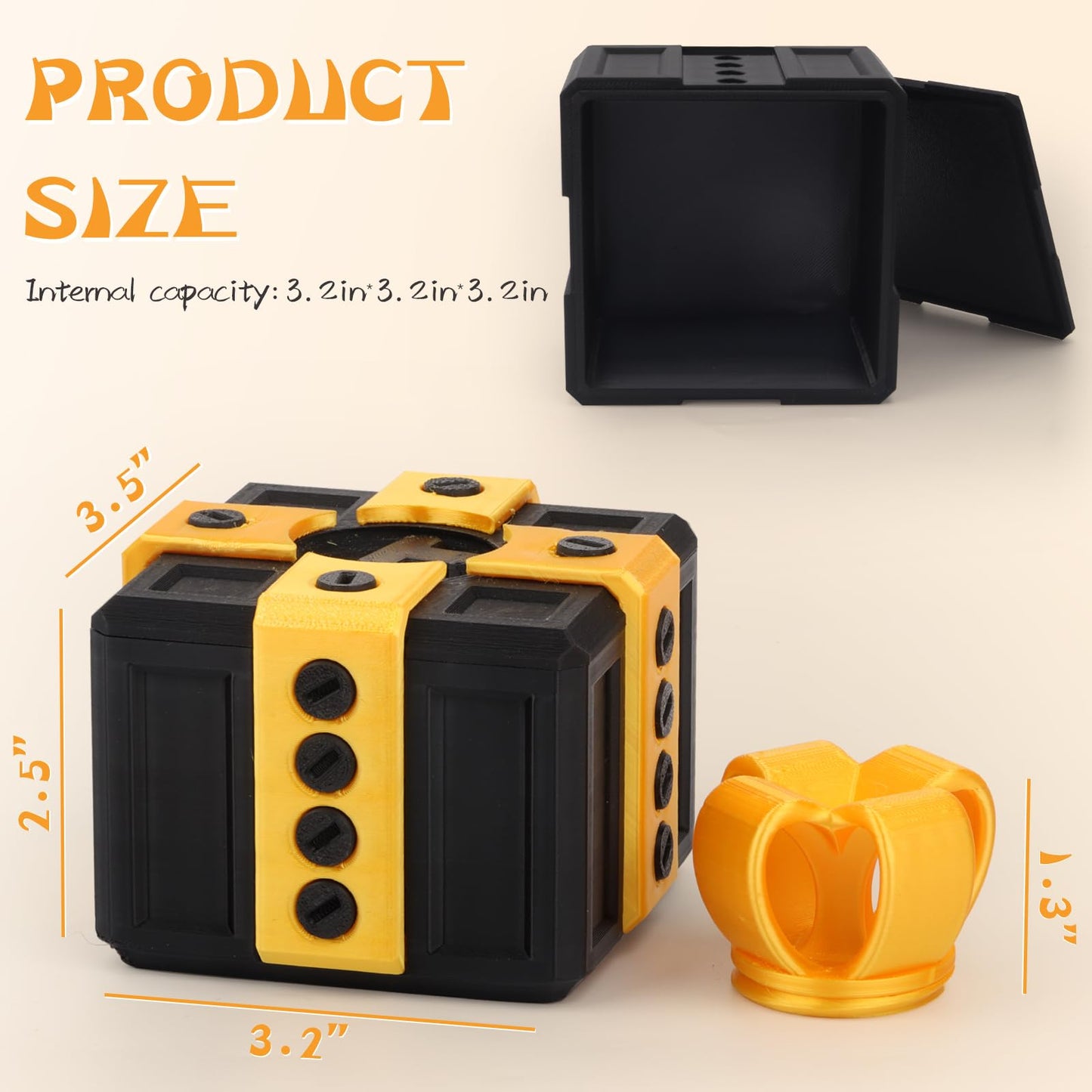 critigulf annoying kids Christmas gifts funny gift box for money and card holder.large gag prank case with screws. (black red)