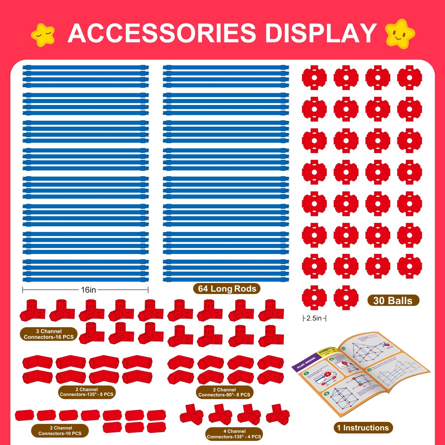 Fort Building Kit for Kids,STEM Construction Toys, Christmas & Birthday Gift for 4 5 6 7 8 9 10 11 12 Years Old Boys and Girls,Ultimate Creative Set for Indoor & Outdoors Activity,140 Pcs,Original