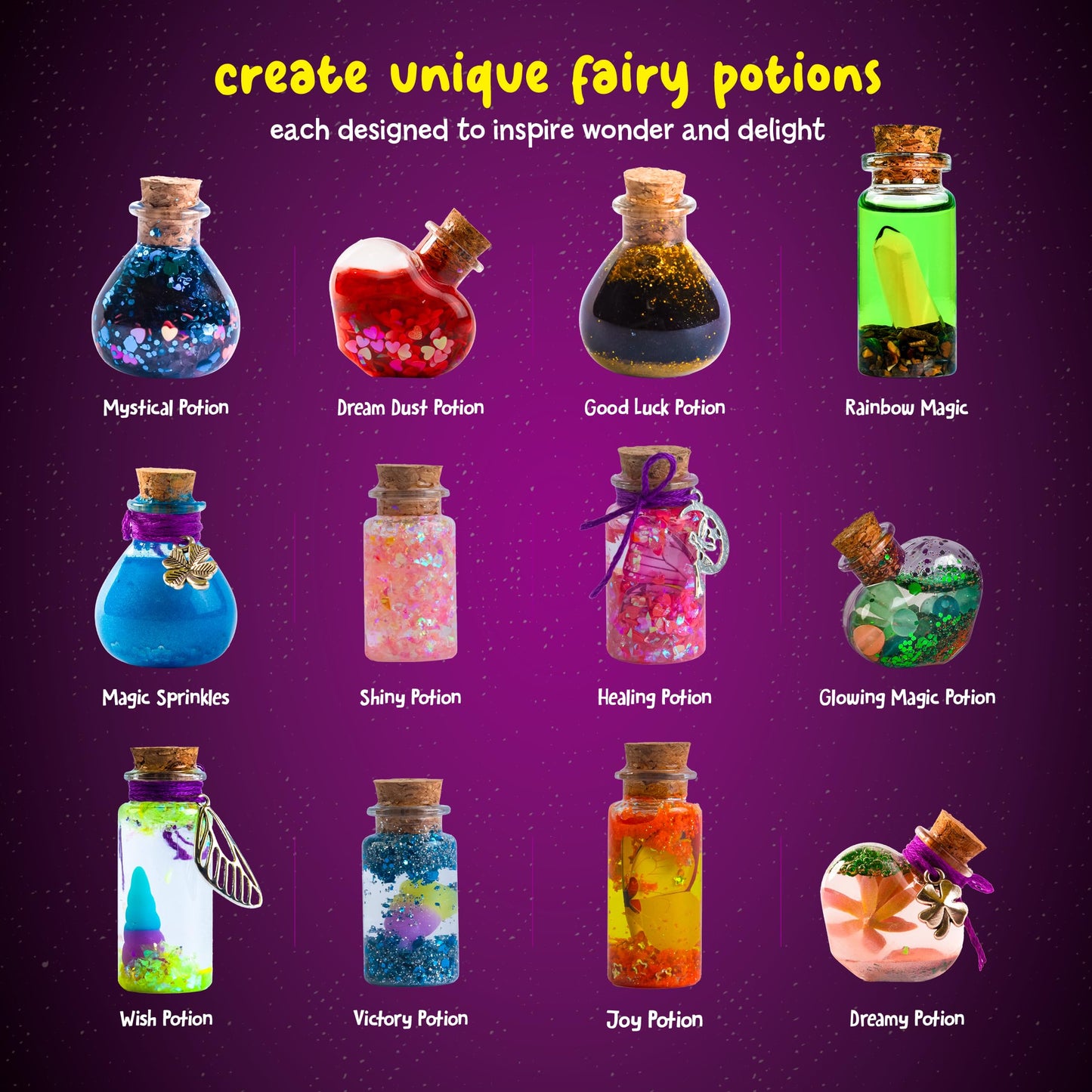 Dan&Darci Fairy Magic Potion Kit for Kids - Gifts for Girls - 6 7 8 9 10 Year Old Girl Gift - Christmas Ideas - Toys 8-10 7-8 - Arts and Crafts for Kid Ages 6-8 Years - Magical Workshop Craft Kits