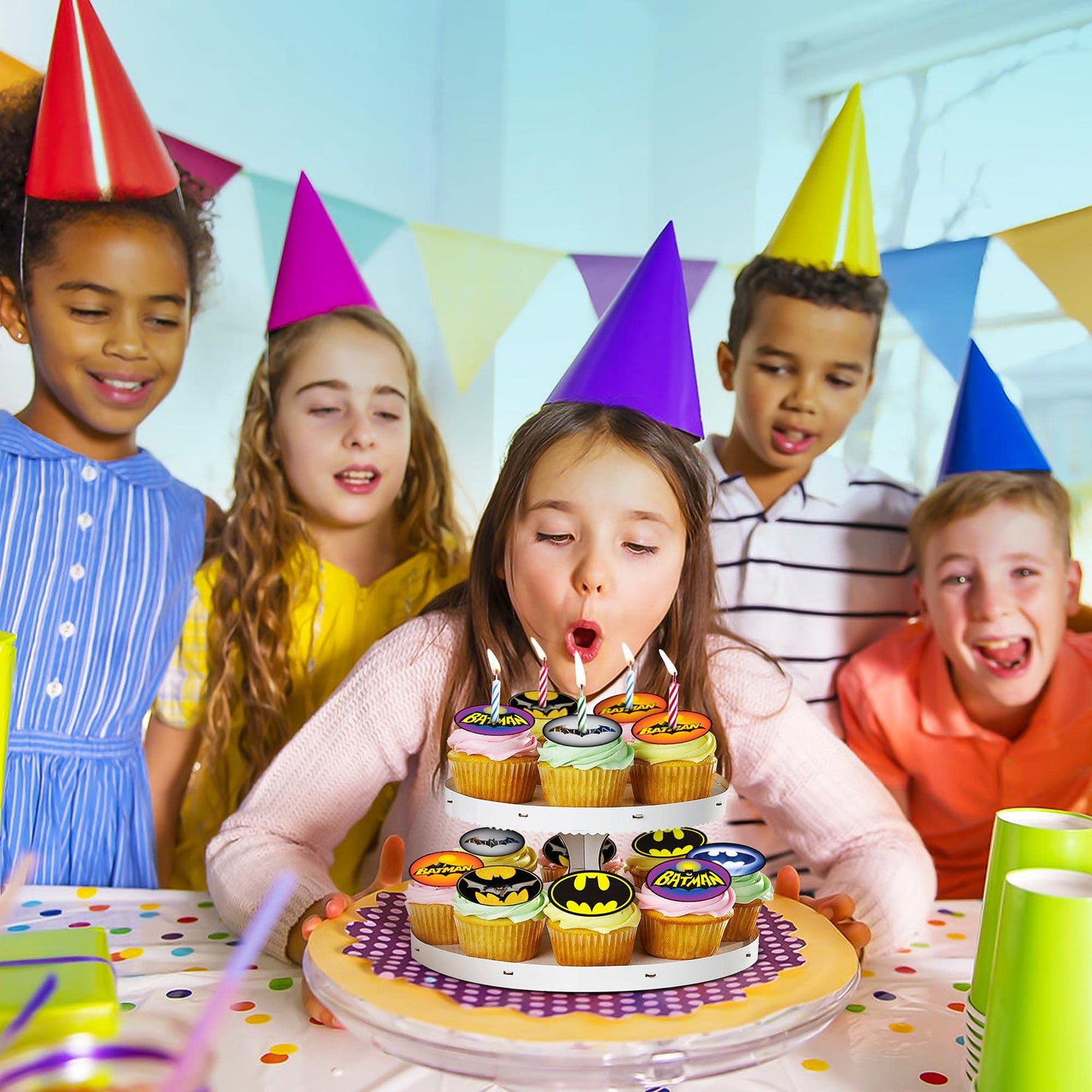 30 x Edible Cupcake Toppers – Knight of Shadows Hero Collection of Edible Cake Decorations |Edible Wafer Sheet