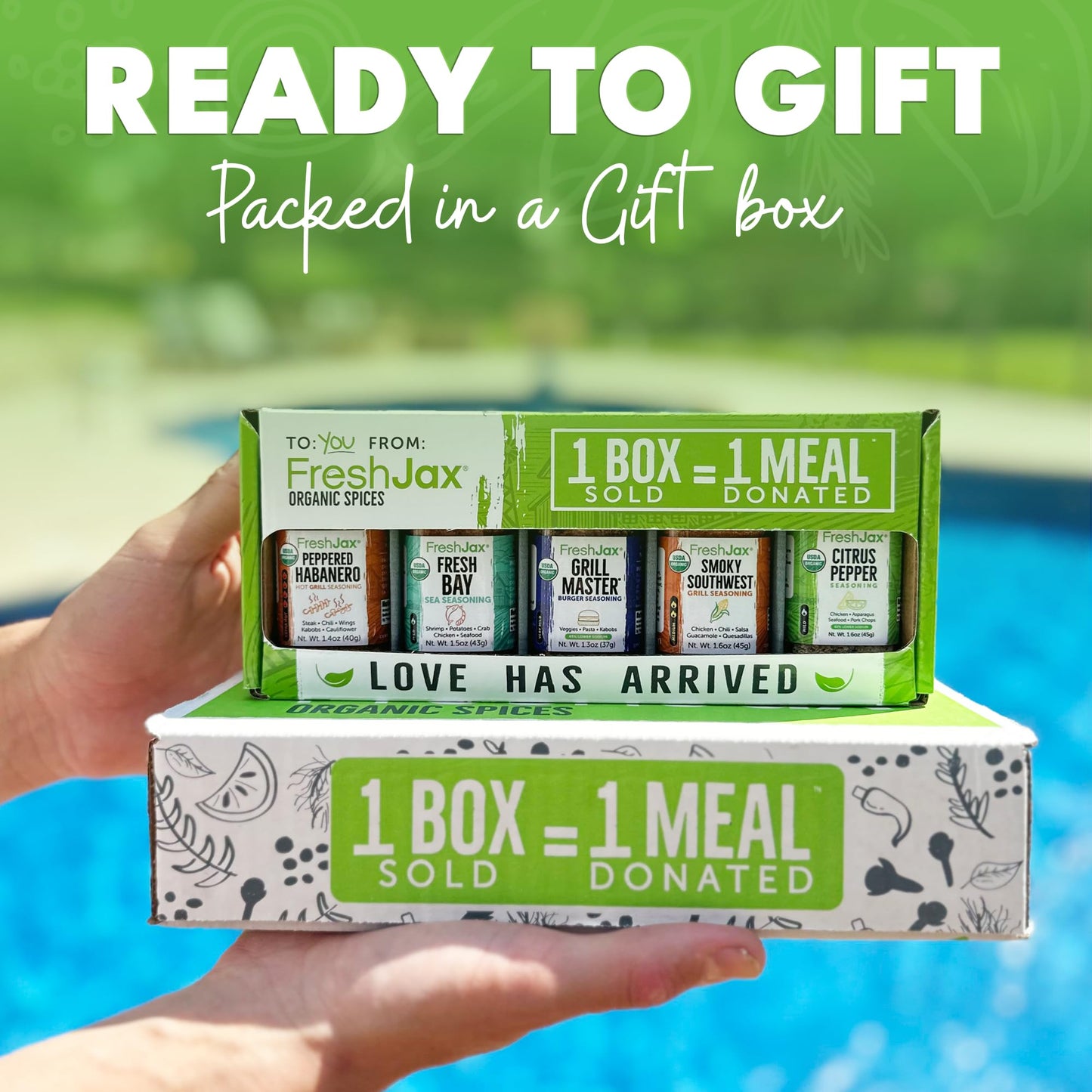 FreshJax Smoked Seasoning Gift Set | 5 Sampler Sized Organic Smoked Spices | Grilling Christmas Gifts for Men, Dads, Father | BBQ Grill Spices and Rubs Gift Set Packed in a Giftable Box