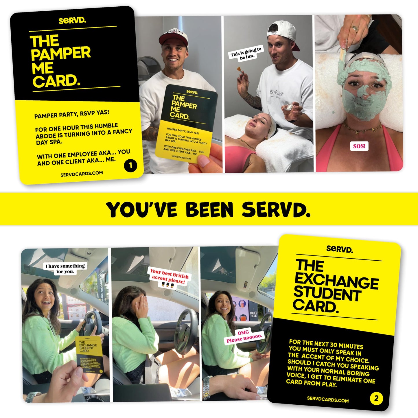 SERVD - Couples - The Hilarious Real-Life Couples Card Game | Funny Gift for Anniversary, Valentine's Day, Christmas, Date Nights & More | Unique Strategy Game