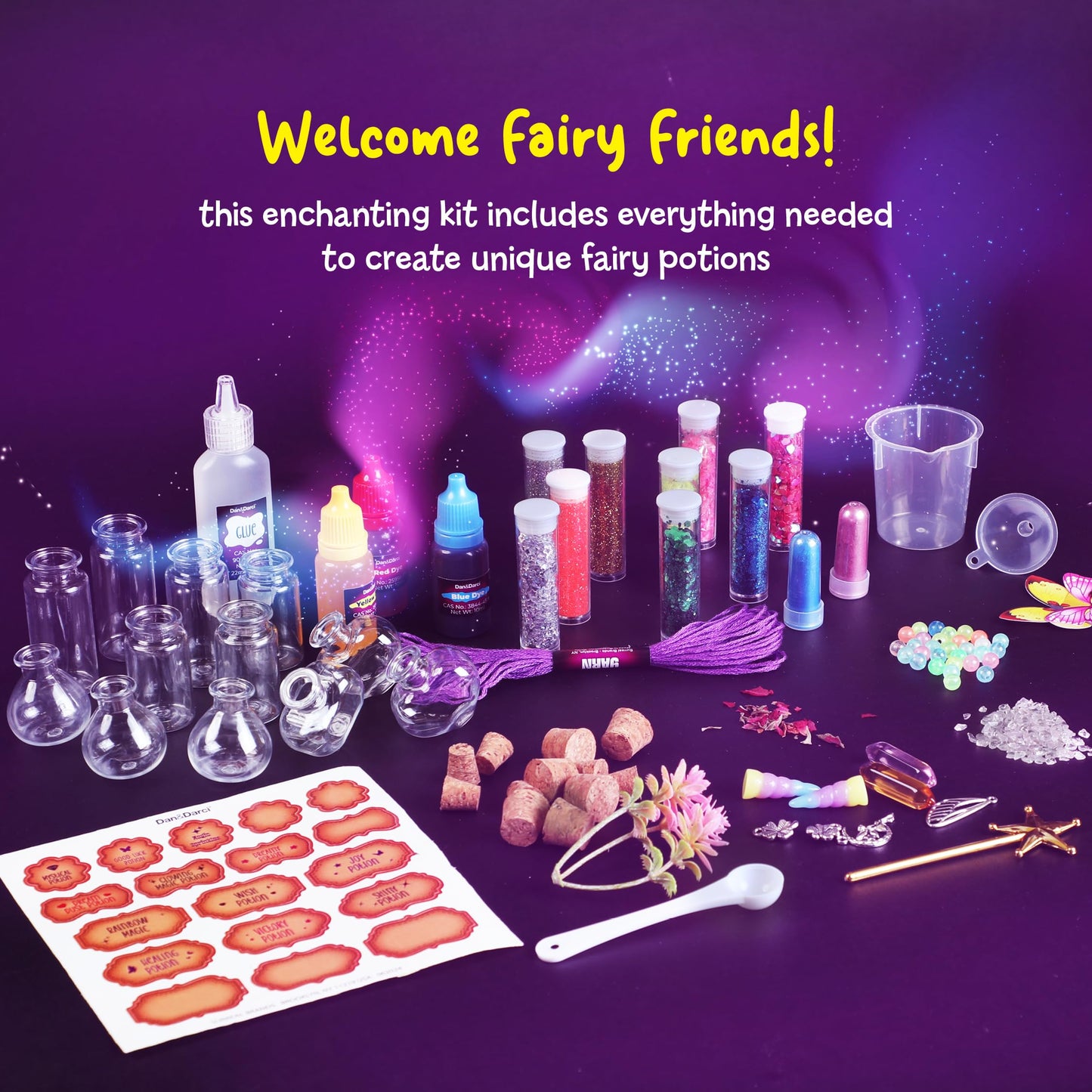 Dan&Darci Fairy Magic Potion Kit for Kids - Gifts for Girls - 6 7 8 9 10 Year Old Girl Gift - Christmas Ideas - Toys 8-10 7-8 - Arts and Crafts for Kid Ages 6-8 Years - Magical Workshop Craft Kits