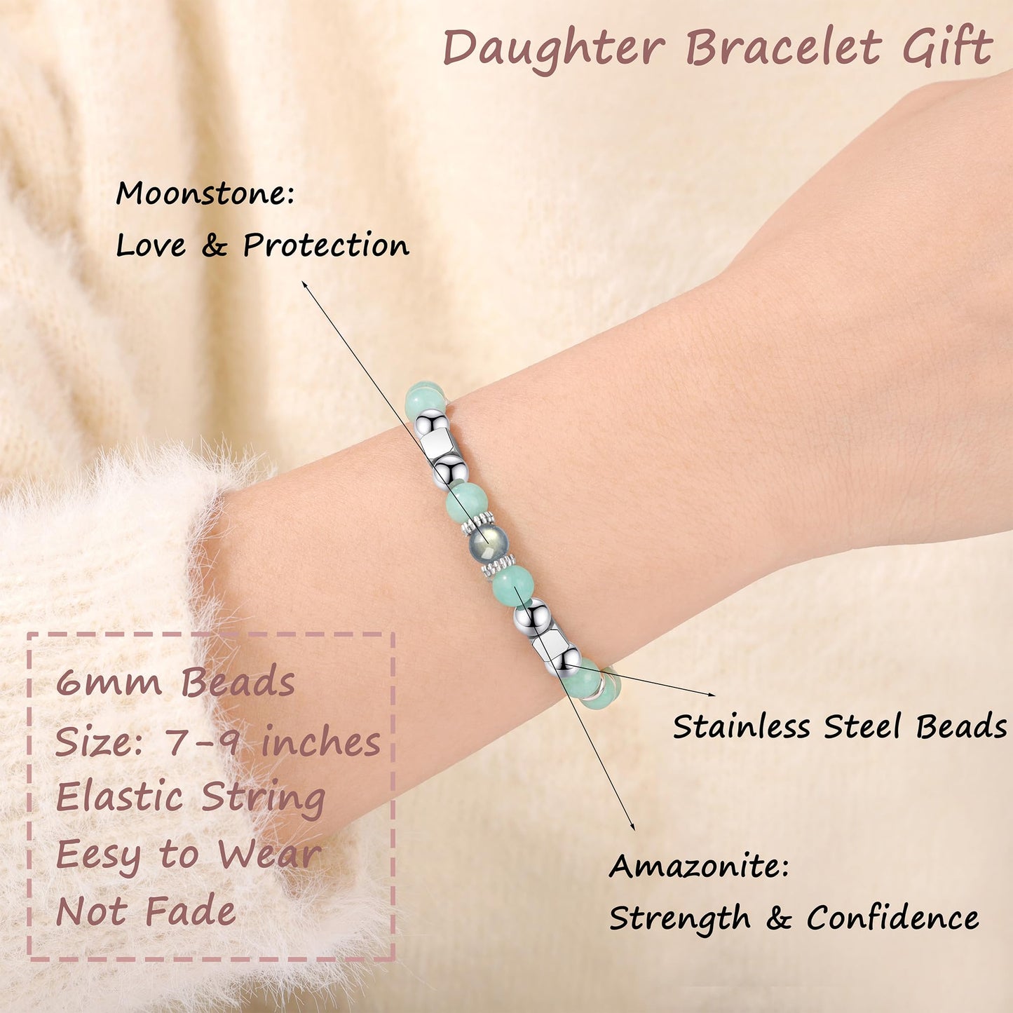 Daughter Birthday Gifts from Mom, Mothers Day Christmas Birthday Gifts for Daughter Basket Set of 6