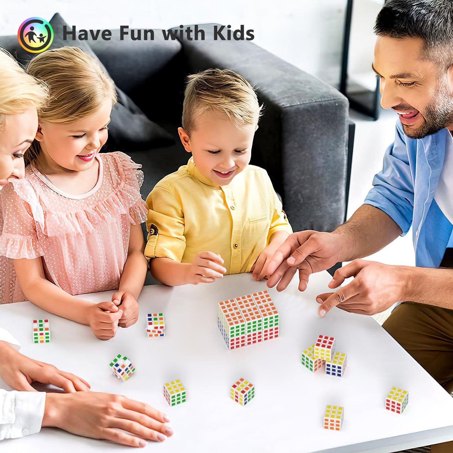 Vdealen 48 Pack Mini Cube Puzzle Party Favors for Kids, 3x3x3 Magic Cube School Rewards & Classroom Prize for Students, Birthday Party Favors Easter Valentines Day Stocking Stuffers Gifts for Kids