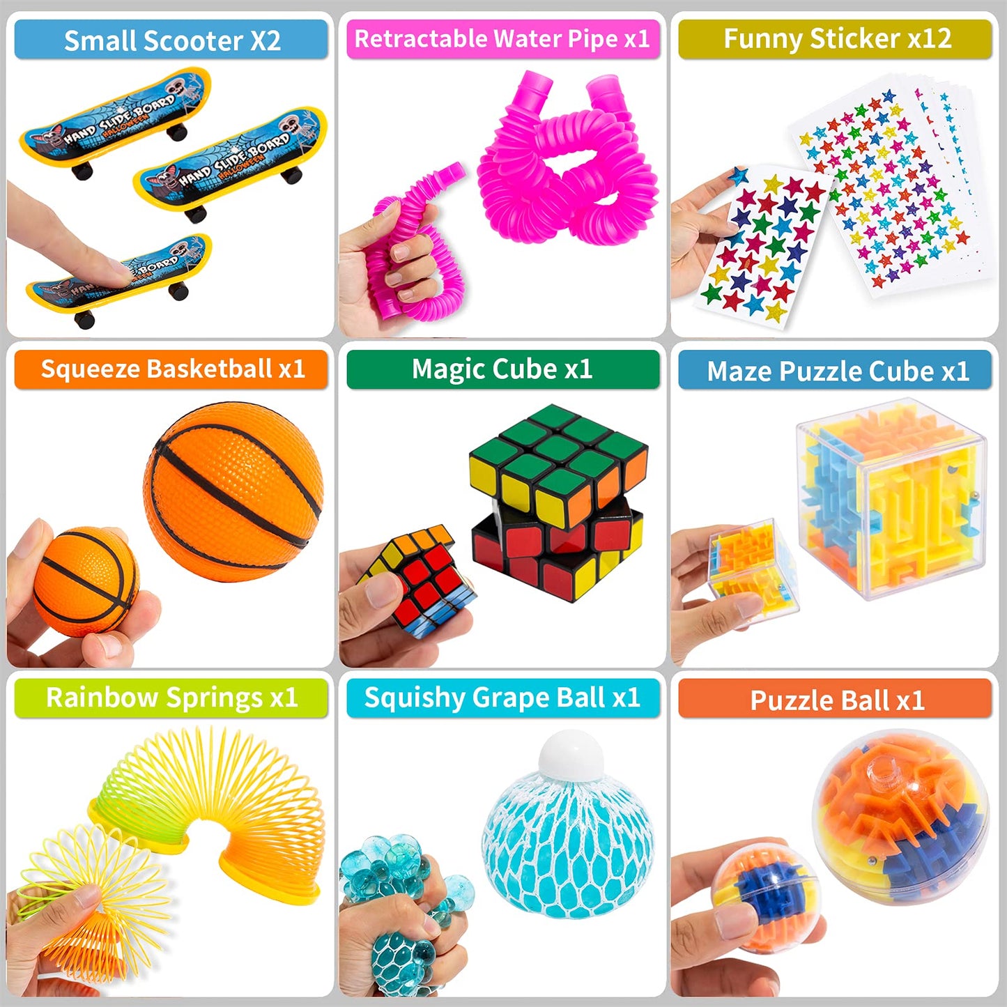 76 Pack Sensory Fidget Toys Set, Stress Relief and Anti-Anxiety Bundle Sensory Toys for Kids Adults, Cool Fidget Packs with Mochi Squishy, Magic Rainbow Ball, Motion Timer, Flippy Chain,Stress Ball...