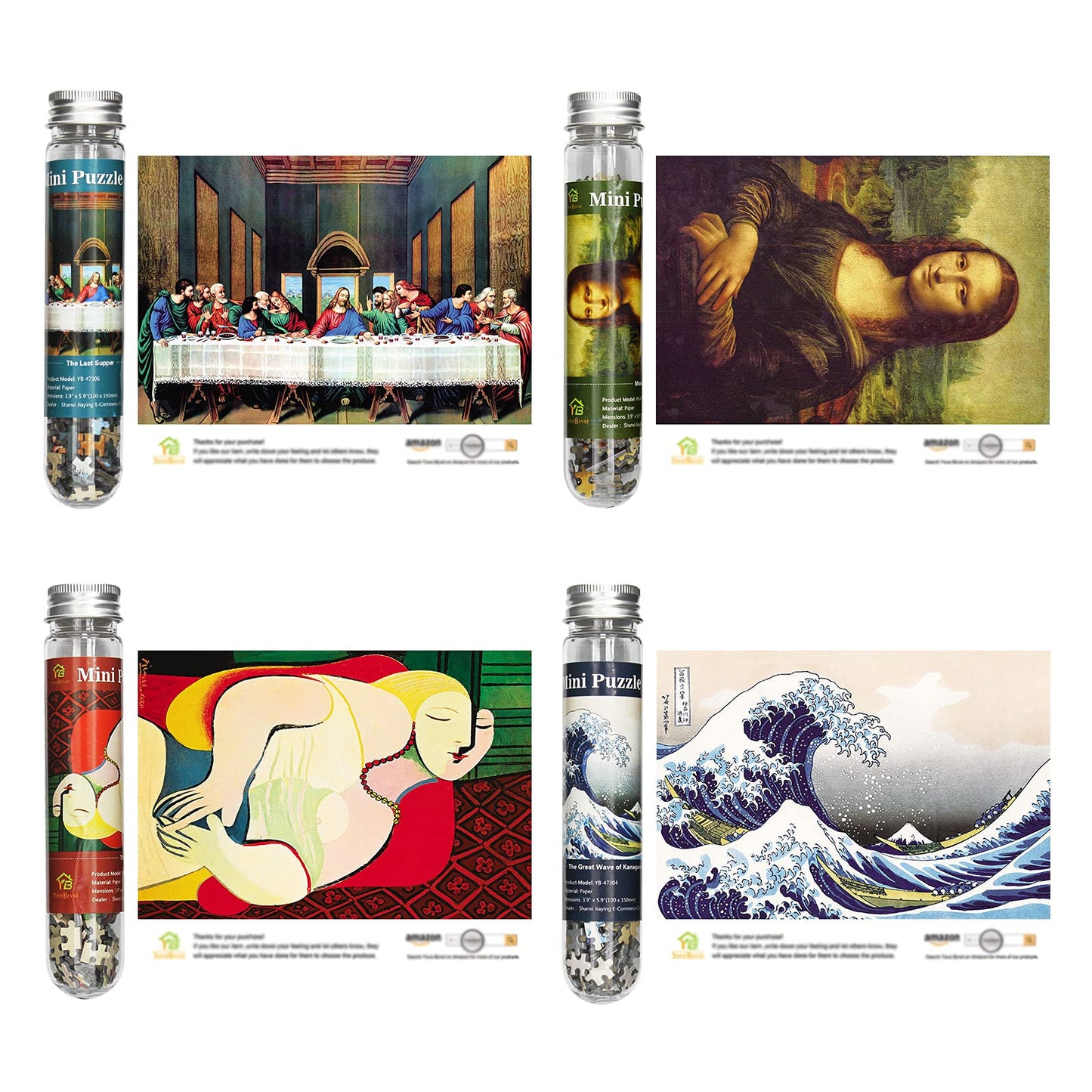 Mini Jigsaw Puzzles for Adults 234 Pieces - Test Tube Puzzle Challenging Micro Jigsaw - Difficult Tiny Home Decor Entertainment 6x4in (8 Pack-3)