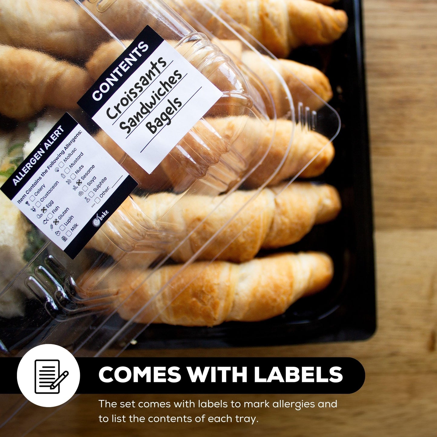 6 Pack Catering Trays with Lids β 13" Serving Tray with Lid, Heavy Duty Recyclable Plastic Party Platters for Catering, Buffet, Picnics & Events β Food Trays with Clear Lid (13.39 Γ 9.84 Γ 2.95 inch)