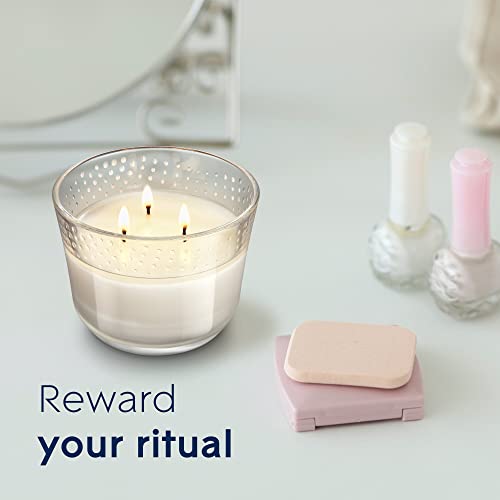 Glade Candle Cashmere Woods, Fragrance Candle Infused with Essential Oils, Air Freshener Candle, 3-Wick Candle, 6.8 Oz