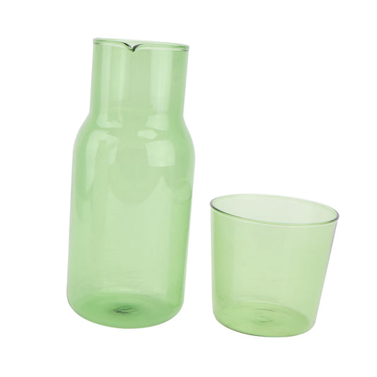 FELTECHELECTR Borosilicate Glass Cup and Water Bottle Set Water Cup Bottle Kitchenware Hotel Supplies for Thanksgiving Parties
