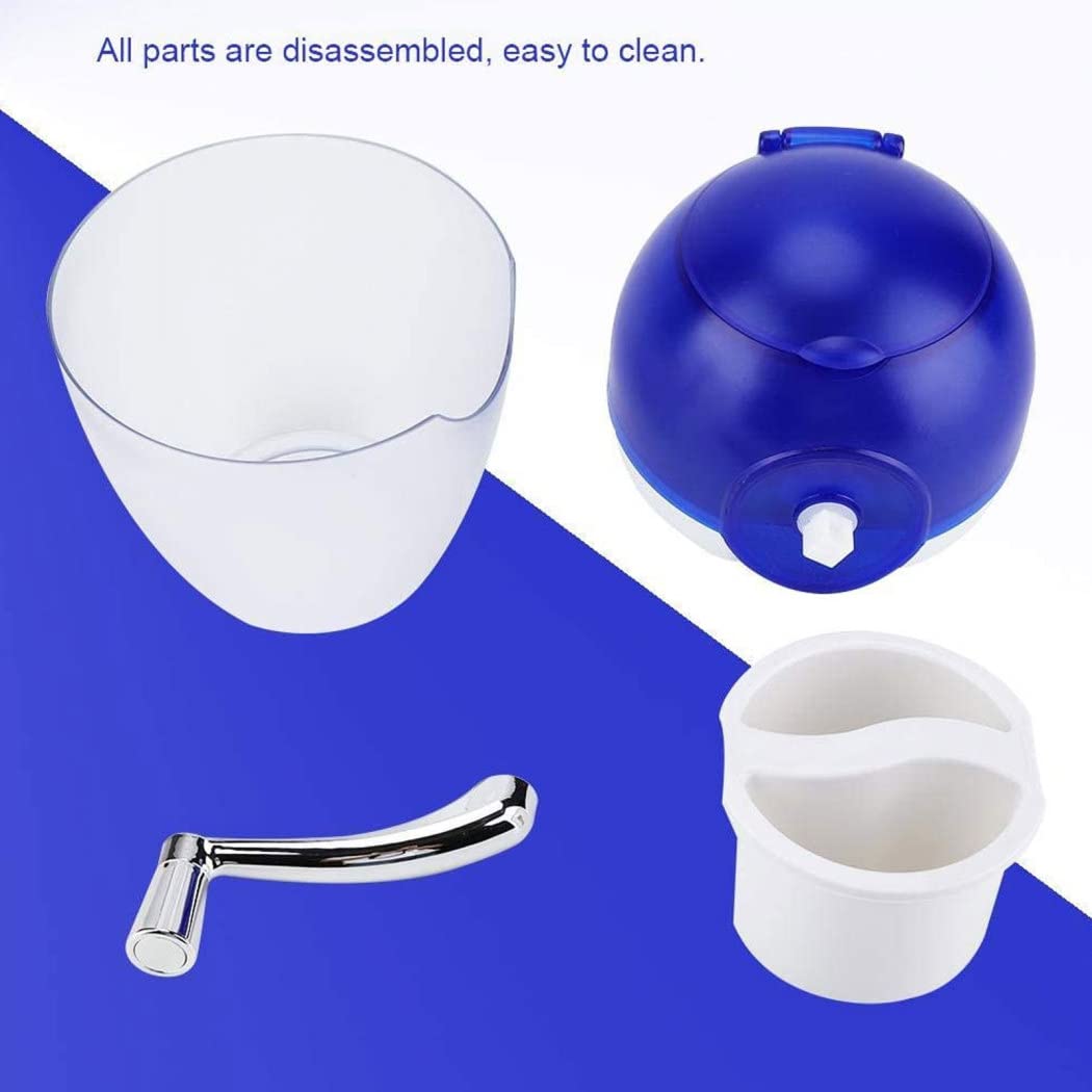 Mini Manual Ice Crusher, Portable Ice Shaver and Snow Cone Maker, Household Mini Hand Crank Manual Ice Crusher Machine Maker Snow Cone Machine Portable Kitchen Utensils Shaved Ice Machine