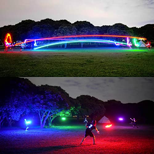 TOSY Flying Disc - 36 Mono-Color LEDs, Extremely Bright, Smart Modes, Camping Essentials for Teens/Kids/Adults/Men/Boys/Girls, Auto Light Up, Rechargeable, Waterproof, 175g