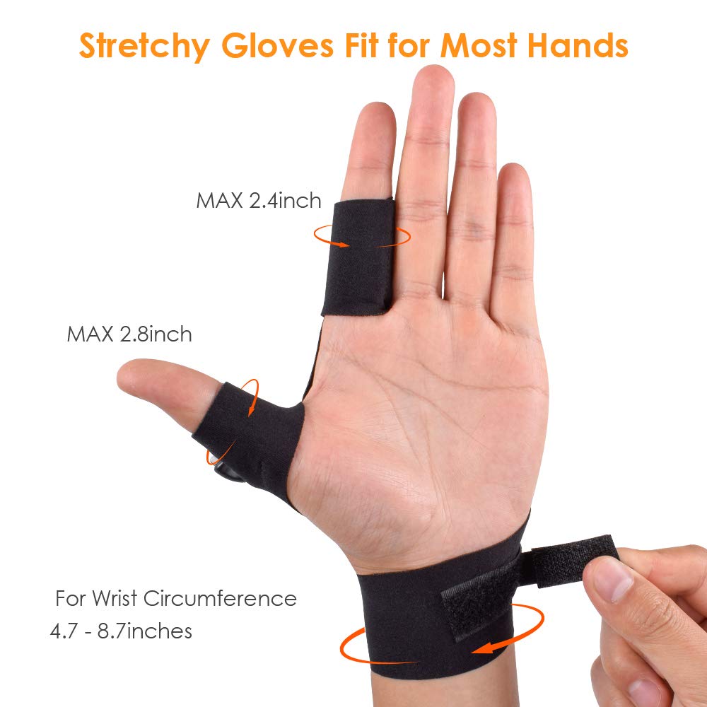 HANPURE LED Flashlight Gloves Stocking Stuffers for Adults Men Christmas Birthday Gift Idea for Dad Husband Him Boyfriend (2 Pack(with Replaceable Batteries))