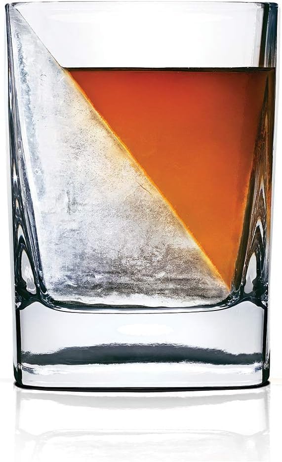Corkcicle Whiskey Wedge - Premium Old Fashioned Glass with Silicone Ice Mold - For Bourbon, Scotch, & Spirits - Great Gift for Dad - Perfect for the Holidays - 9 oz