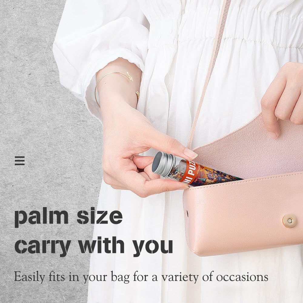 MISITU Small Jigsaw Puzzles for Adults Challenging Puzzle Small Puzzles Mini Jigsaw Puzzles 150 Pieces Micro Tiny Puzzle Art Puzzles Travel Puzzle Astronauts 6 x 4 Inches, 4 Packs