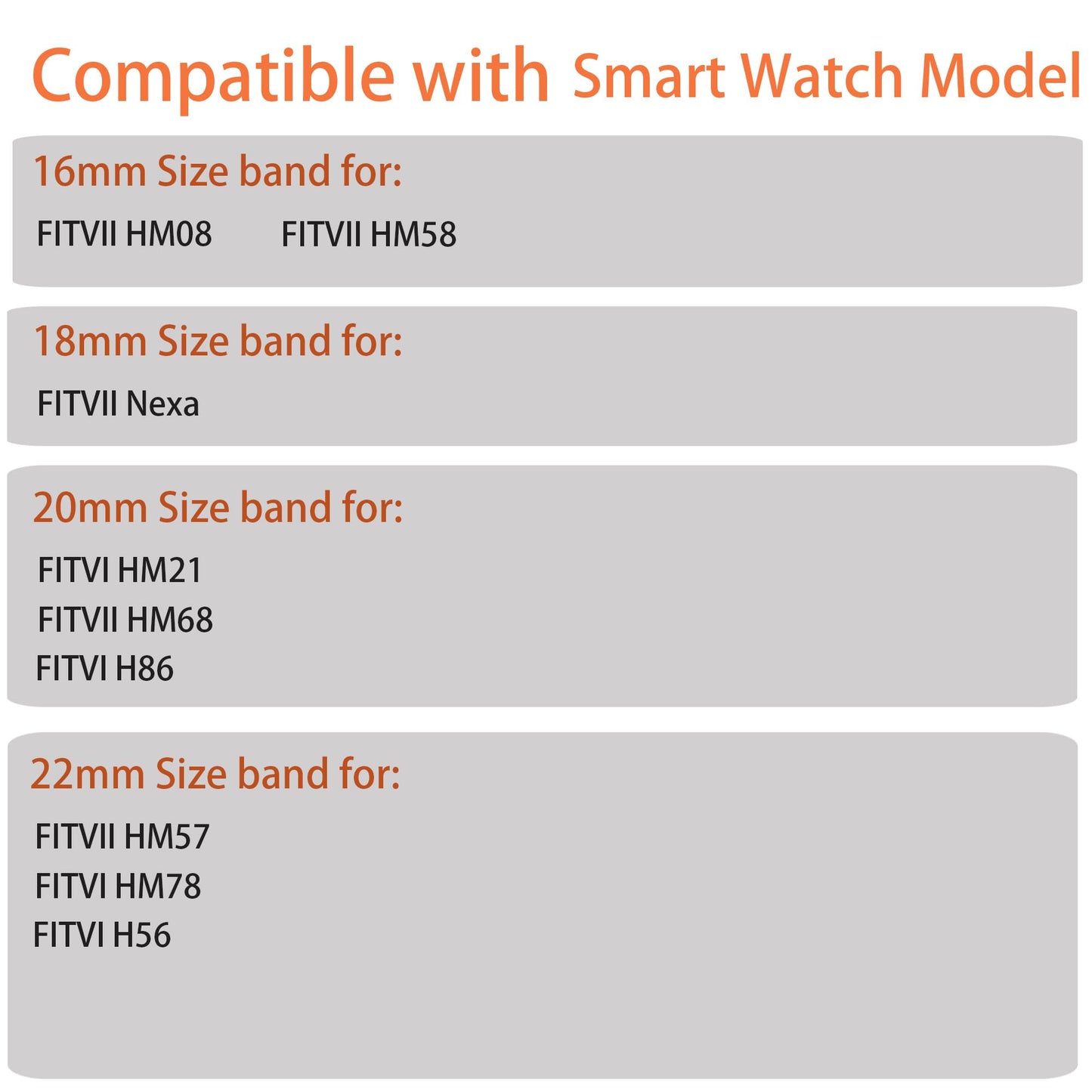 Compatible for FITVII Smart Watch Bands, 16mm,18mm, 20mm, 22mm Elastic Silicone Hollowed Out Replacement Straps Compatible for FITVII Nexa, HM08, HM58, HM57, HM78, HM68, HM21, H56, H86 Smart Watch (2 Pack-Black+Pink, 16mm size band)