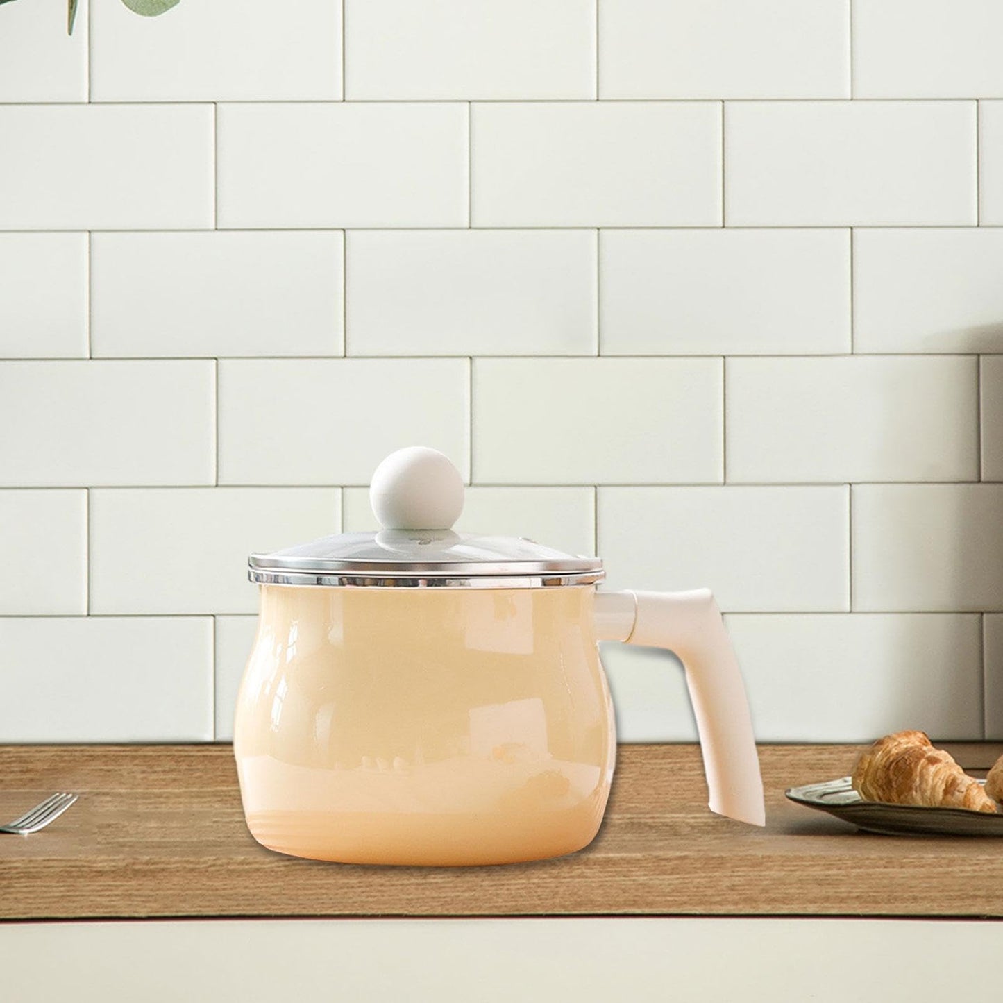 Llazsybz Saucepan Cooking Pot for Cooking Gifts Multifunctional Kitchenware Kitchen Supplies for Kitchen Dining Room Camping Party, Yellow