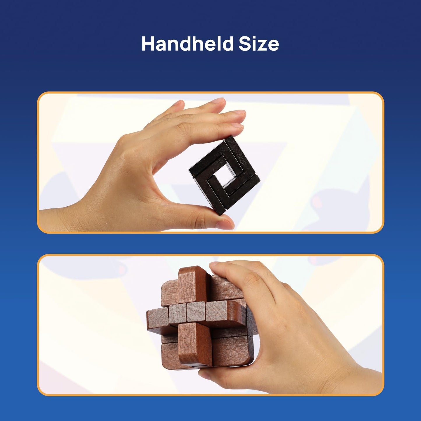 ActPo 9pcs Puzzles Bulk Gift for Kids, Teens, and Adults Retro Wooden and Metal Unlock Interlock Brain Teaser Toys.