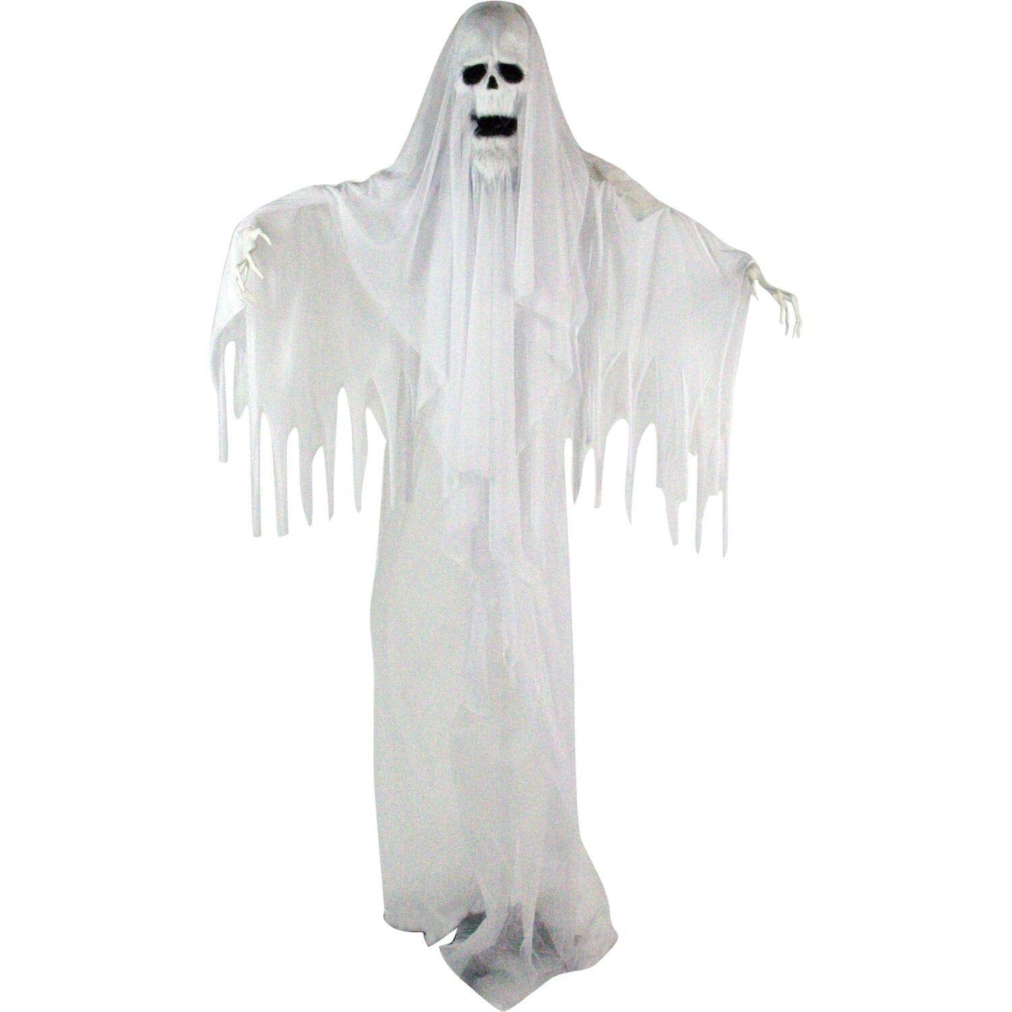 Haunted Hill Farm Life-Size Scary Talking Ghost Animatronic with Touch Activated Lights and Sound, Battery Operated Indoor or Covered Outdoor Decoration, Creepy Halloween Prop