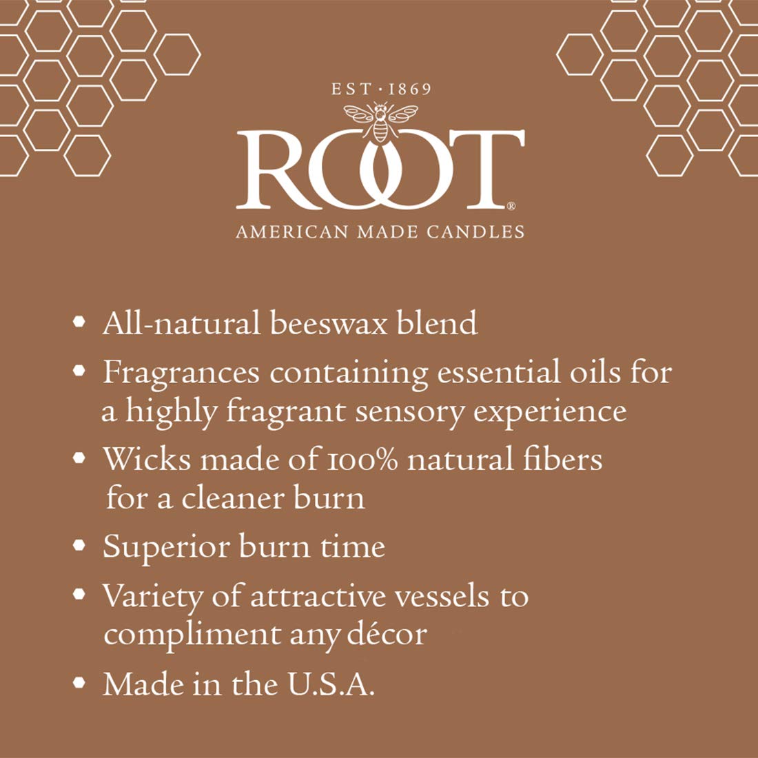 Root Candles Holiday Scented Candles Honeycomb Glass Premium 3-Wick Handcrafted Beeswax Blend Candle, 12-Ounce, Peppermint Bark
