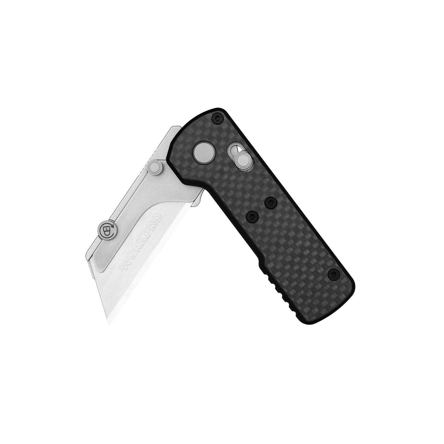 OKNIFE Otacle U1 Folding Pocket Utility Knife, Quick Change Box Cutter with Rail Lock, EDC Razor Knife with Pocket Clip for Office, Factory (Black)