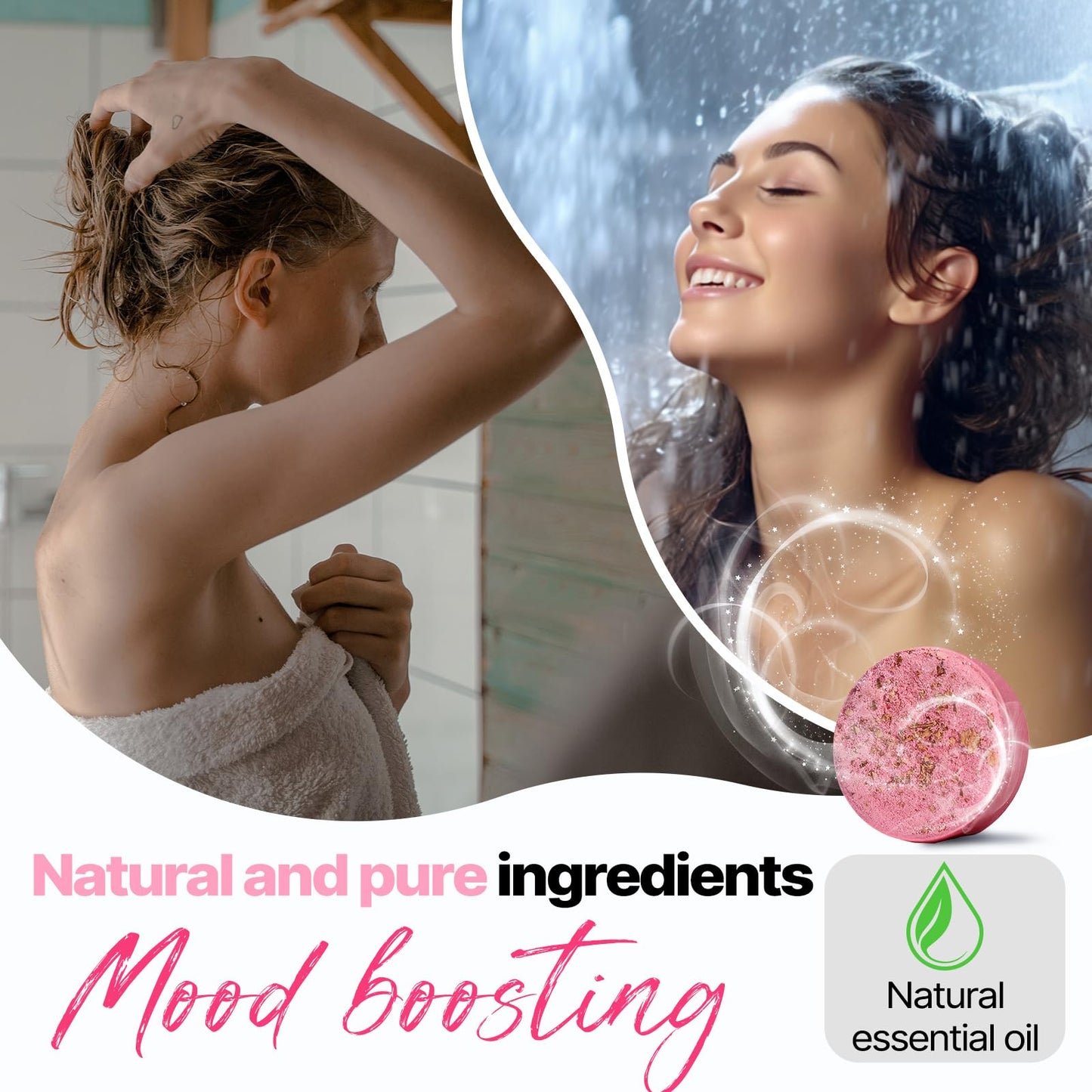 Shower Steamers Aromatherapy SWCANDY 8 Pack Gifts for Women Stocking Stuffers for Adults, Her, Mom, Men Natural Essential Oils Home Spa Self Care Stress Relief Relaxation Bath Bombs Christmas Flower