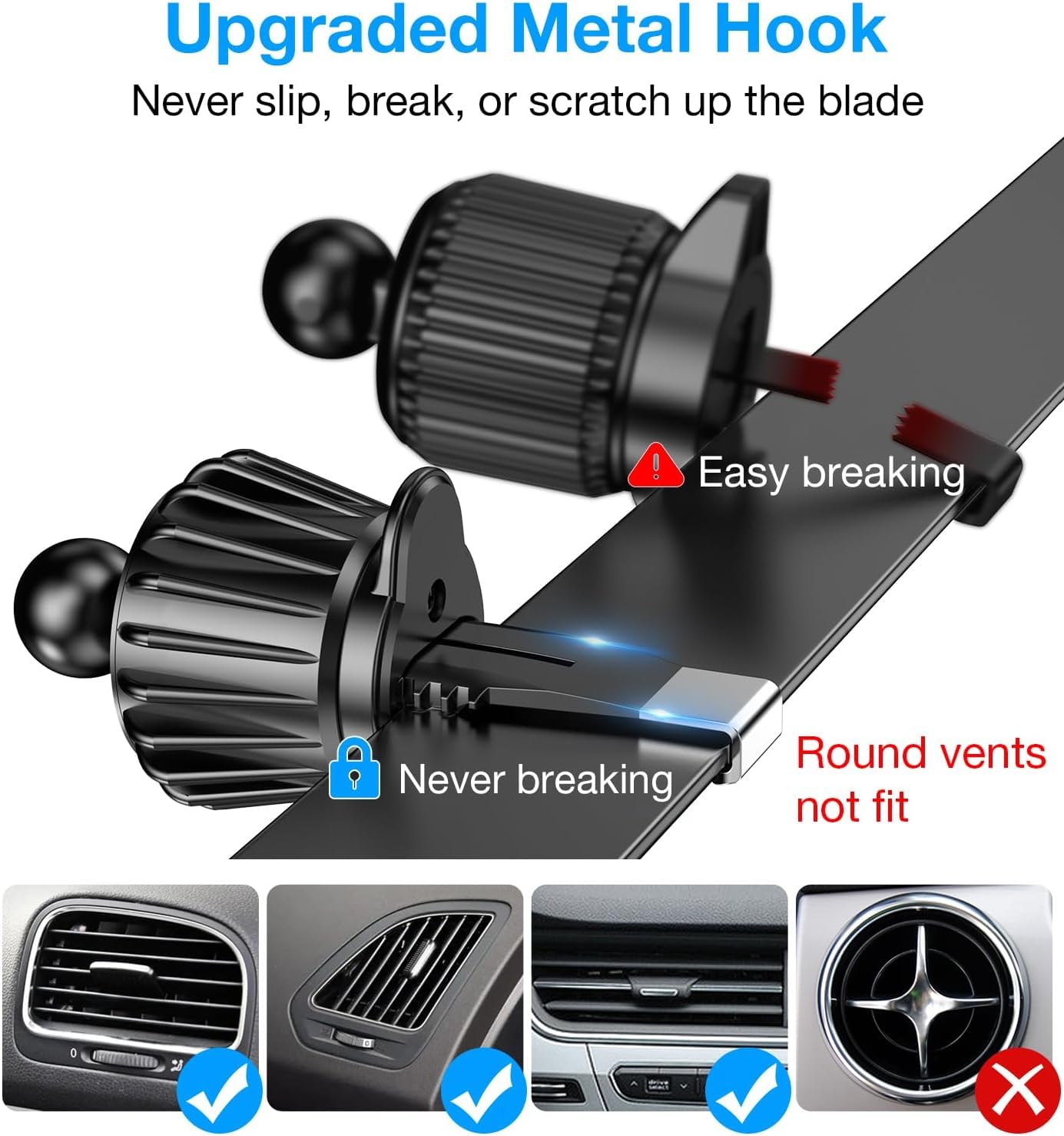 Coolpow for Magsafe Car Mount Charger【100% Stable】 15W Magsafe Car Charger Magnetic Phone Holders for Your Car Accessories for Women Men Car Phone Holder Wireless Car Charger for iPhone 16 Pro Max 15