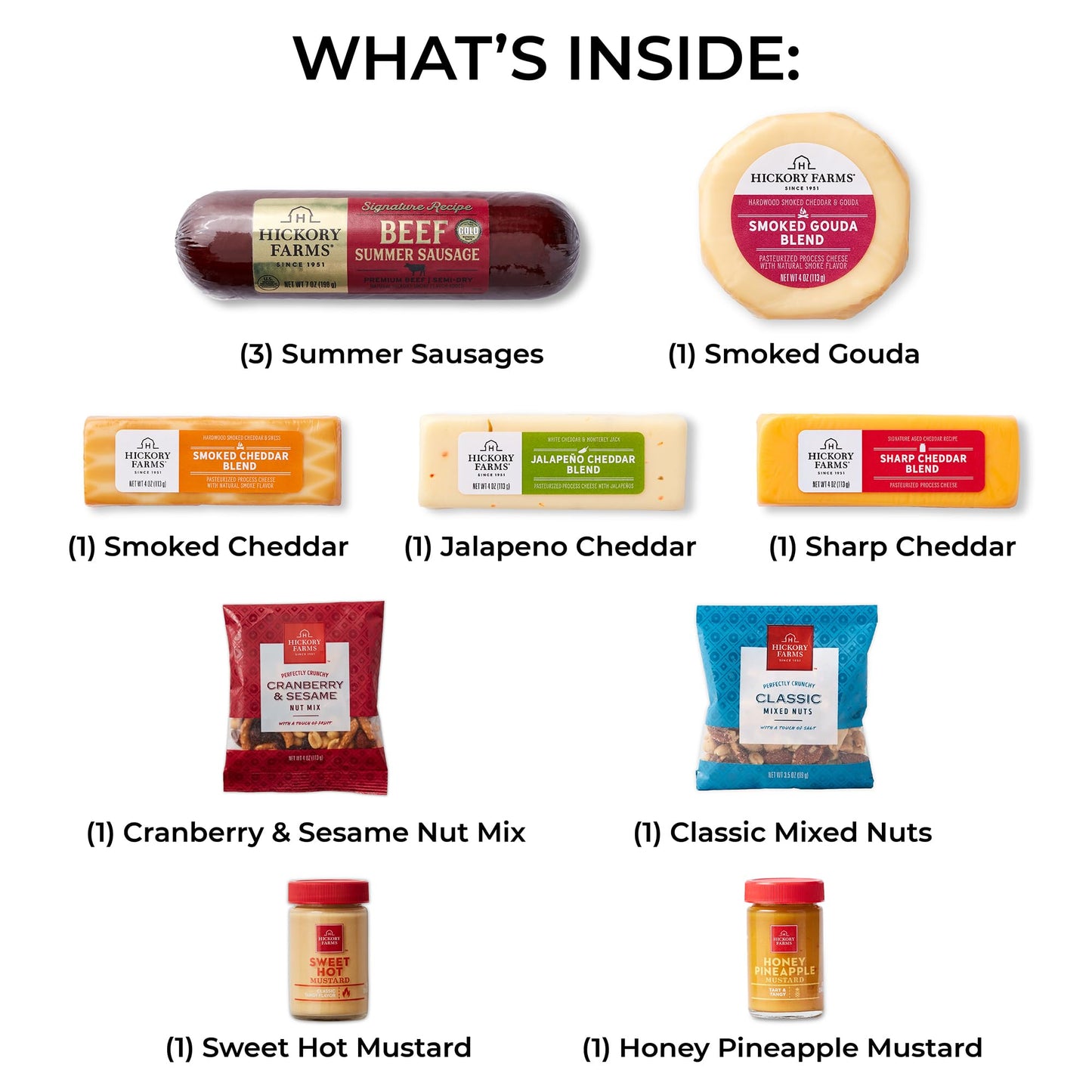 Hickory Farms Signature Beef Meat and Cheese Gift Basket (Large) - Box Set | Charcuterie Board Food | Summer Sausage | Father's Day | Mother's Day | Easter | Christmas | Holiday | Housewarming | Gourmet | Sympathy | Care Package