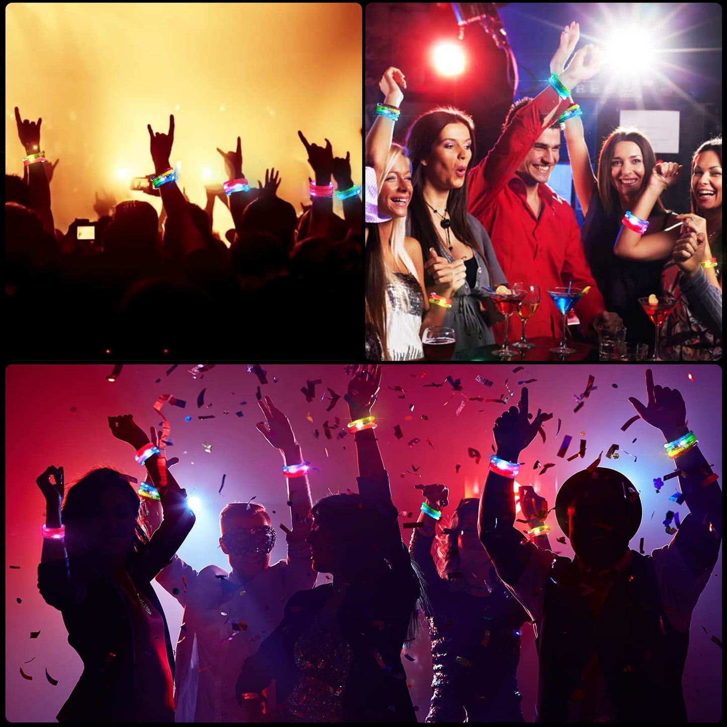 36Pcs LED Bracelets Glow Sticks Glow in the Dark Party Supplies for Kids/Adults, Halloween Party Favors for Kids Flashing Light up Toys, Neon Accessories Carnival Birthday Concert Games Gifts