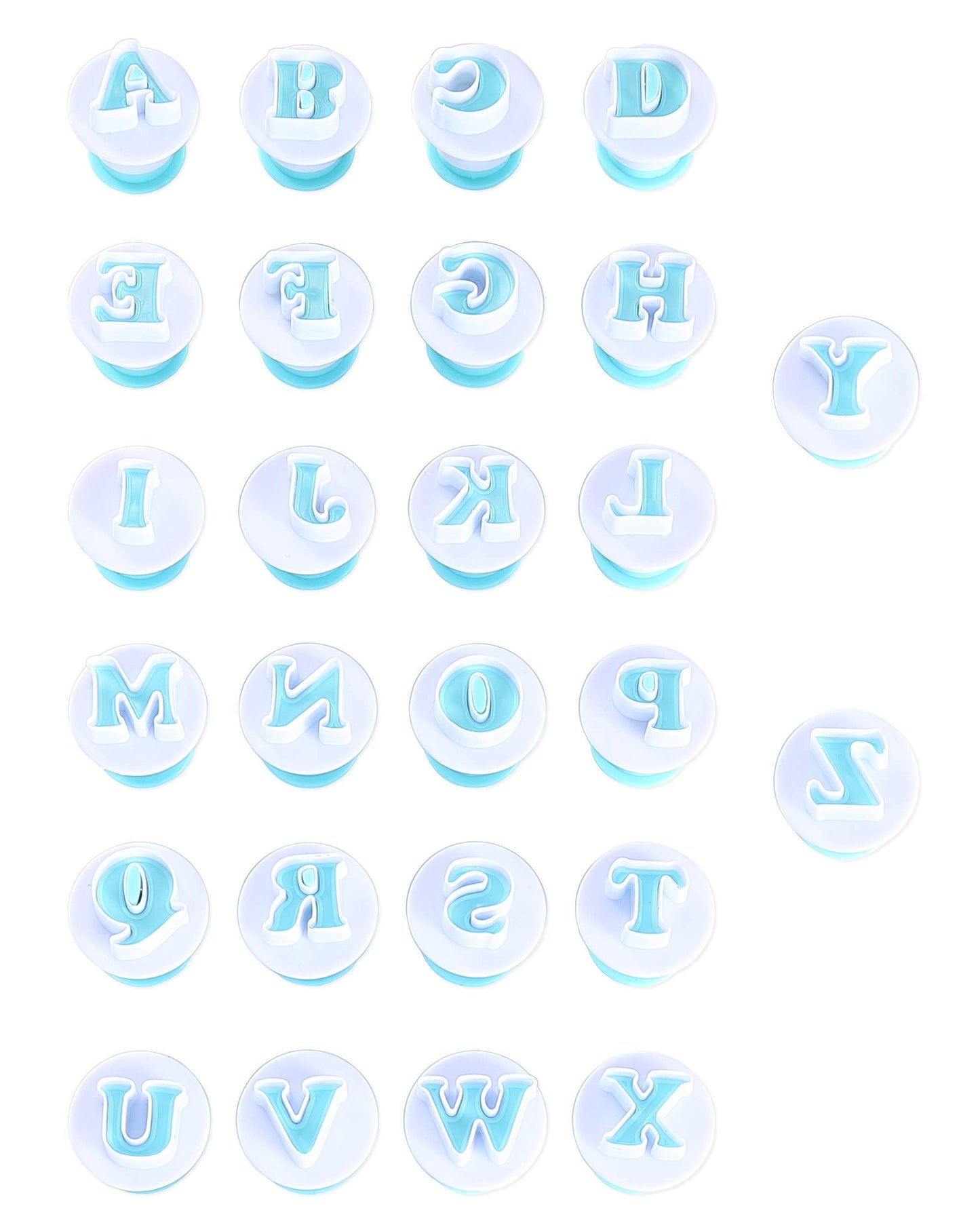 Nuoda Fondant Alphabet/Letter Cutters and Number set,Cake Biscuit Mold,Cake Decorating Tools, Cookie Stamp Impress,Embosser Cutter,DIY Sugar Cookies Chocolate Plunger(3 Set of Number and Letters)