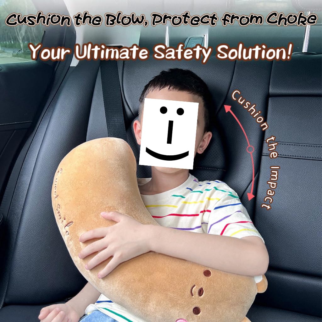 Car Seat Belt Pillow Stocking Stuffers Cute Toy Rabbit Safety Seatbelt Shoulder Pad Auto Accessory Neck Cushion Protector Seatbelt Shoulder Protector Sleeping Pillow Nice Gift (Bear)