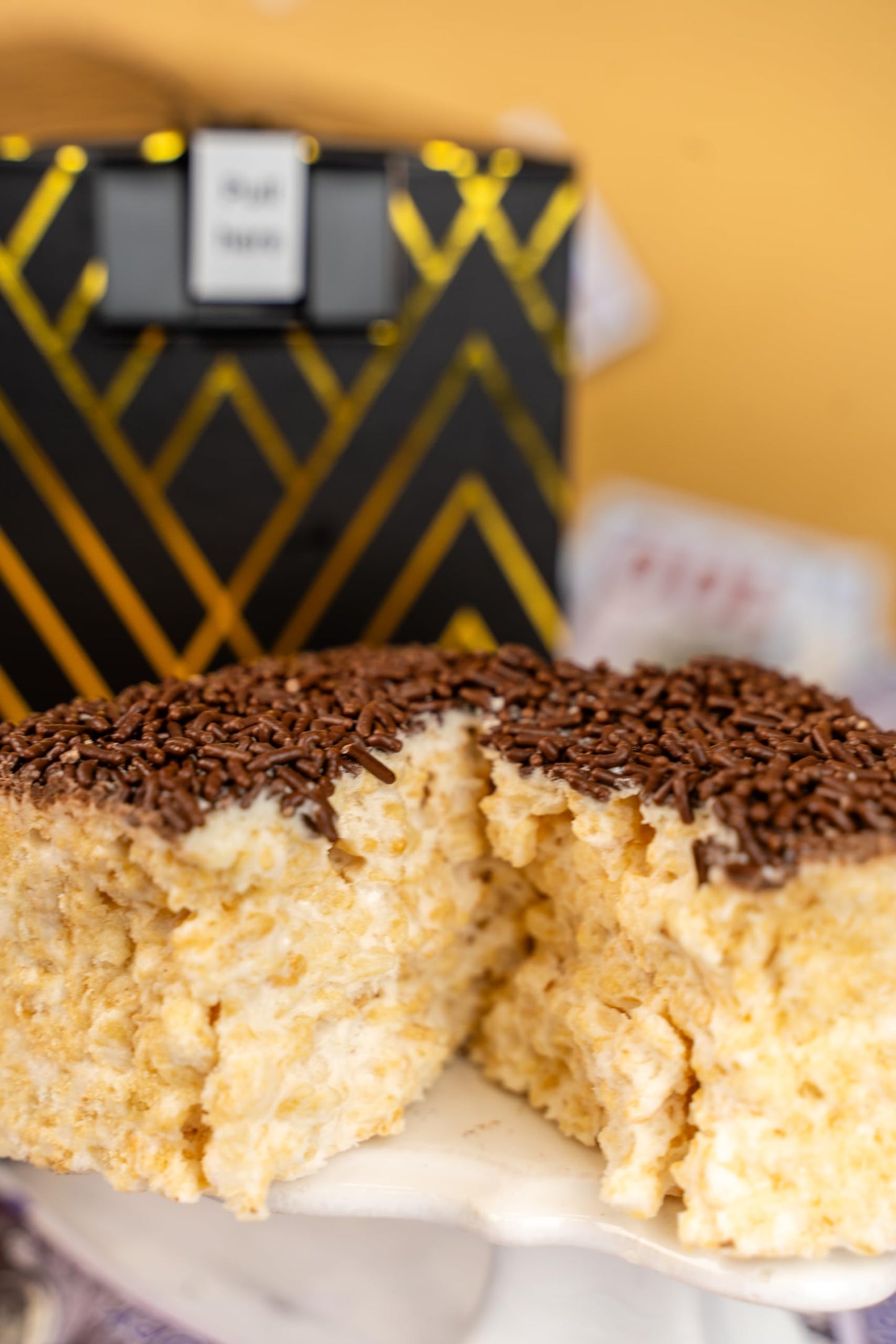 Luxe Billionaire Box featuring Shooting Birthday Bills. Ready to Gift, No Assembly Required with Music, Sweet Caramels & Delicious 3" Chocolate Sprinkle Crispy Cake for Delivery – Birthday Gift for Women, Men, Sister, Mom, Dad, Best Friend, Adults, Kids