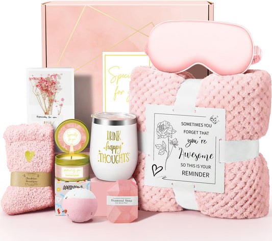 Happy Birthday Gifts for Women Mom Her Friend Sister Wife Grandma, Self Care Gifts Get Well Gifts Unique Relaxing Spa Gift Basket Set, Christmas Gifts for Women Mom Wife Grandma Friends Sister
