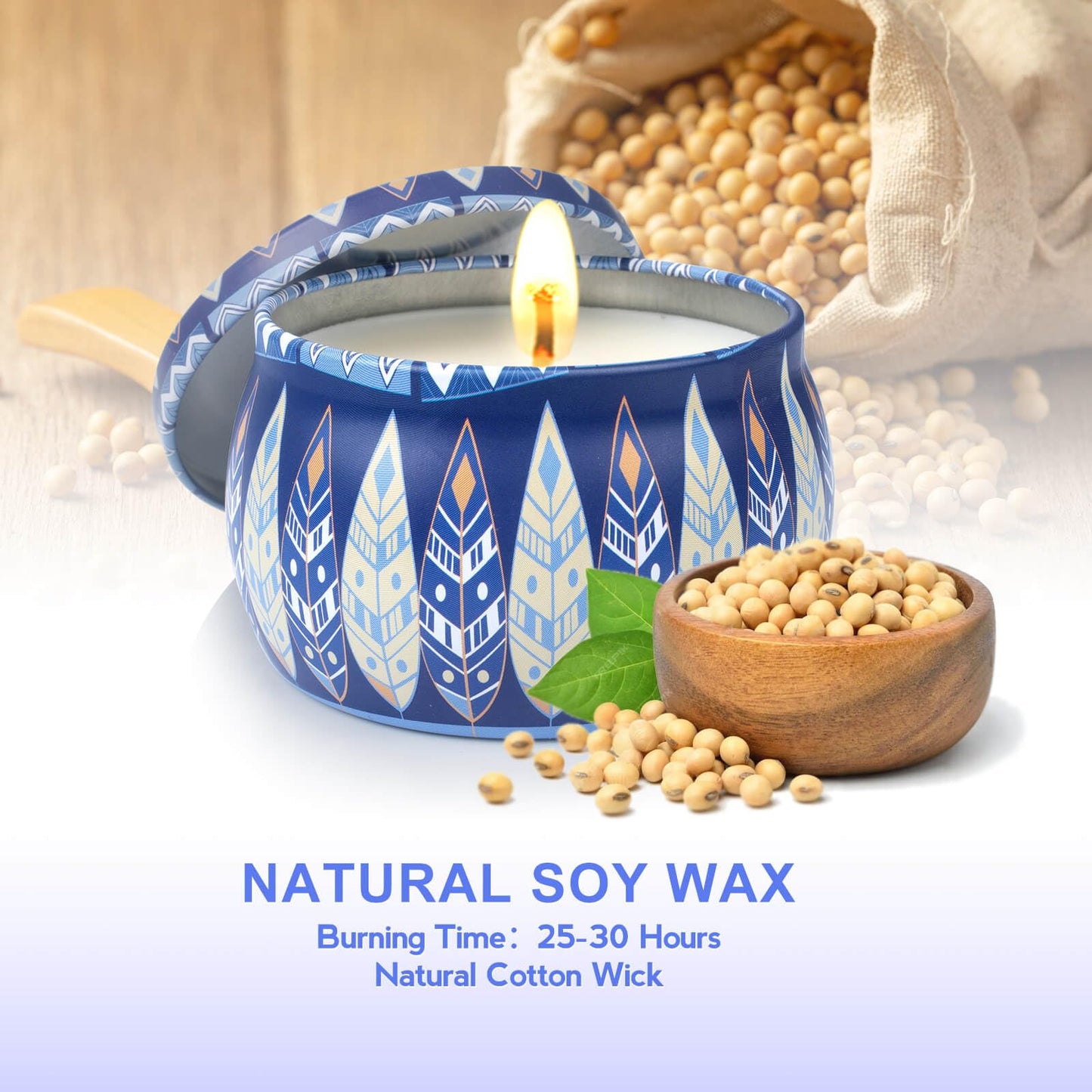 Scented Candles Gift Set for Women - 4 Pack Aromatherapy Candles with 8% Essential Oils, 120H Burn Time, Stress Relief & Relaxation, Soothing, Perfect for Birthday, Christmas, Thanksgiving, Mother