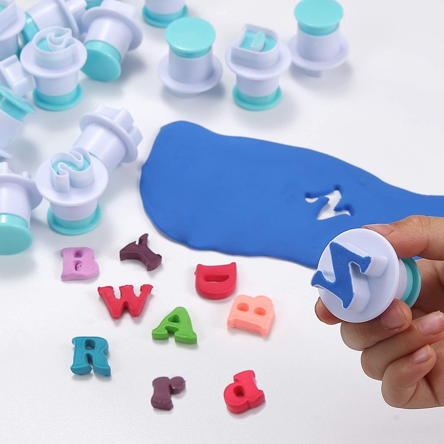 Nuoda Fondant Alphabet/Letter Cutters and Number set,Cake Biscuit Mold,Cake Decorating Tools, Cookie Stamp Impress,Embosser Cutter,DIY Sugar Cookies Chocolate Plunger(3 Set of Number and Letters)