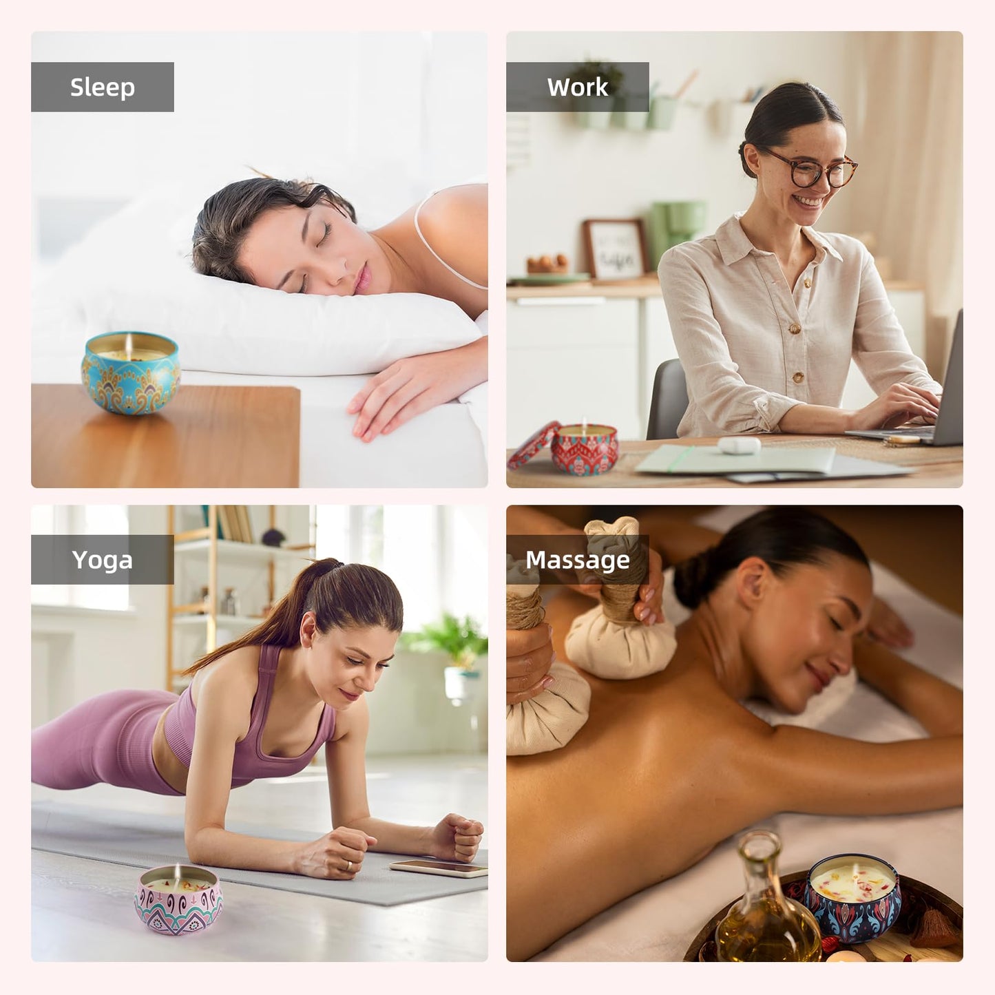 YARDZINE Scented Candles Gift Set, 12 Pack Candles for Home Scented, 2.5 oz Long Lasting Soy Wax Aromatherapy Candle Set with Gift Box, Birthday Gifts for Women