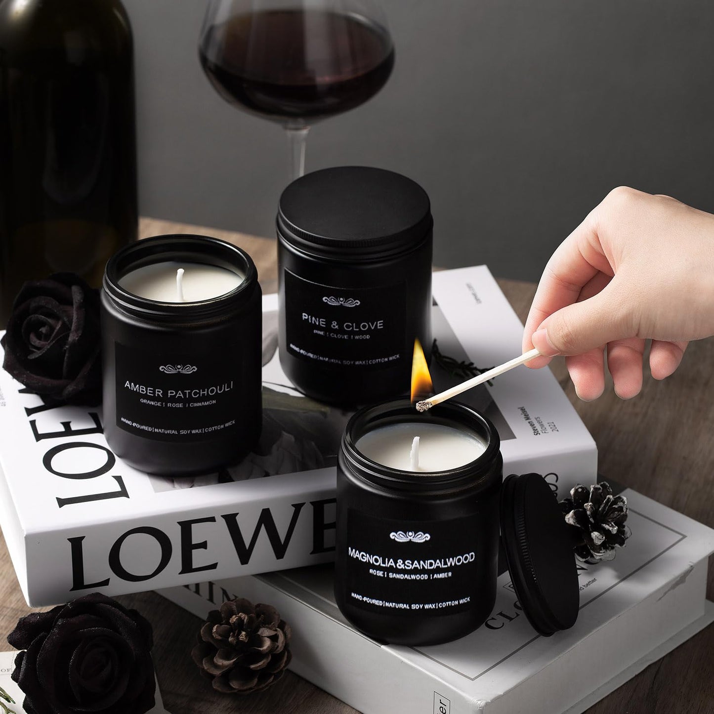 6 Pack Candles for Home Scented Aromatherapy Candles Gifts Set for Men, Men Candle Set, 42 oz 300 Hour Long Lasting Candles, Gifts for Mens, Birthday, Anniversary Present