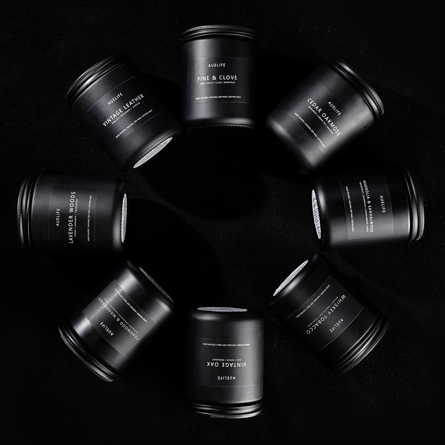 Scented Candles Set | Masculine Candle, Gifts for Men - Soy Candles for Home Scented - 4 Pack Aromatherapy Candle Gift - Scent of Vintage Oak/Cedar Oakmoss/Magnolia & Sandalwood/Pine & Clove