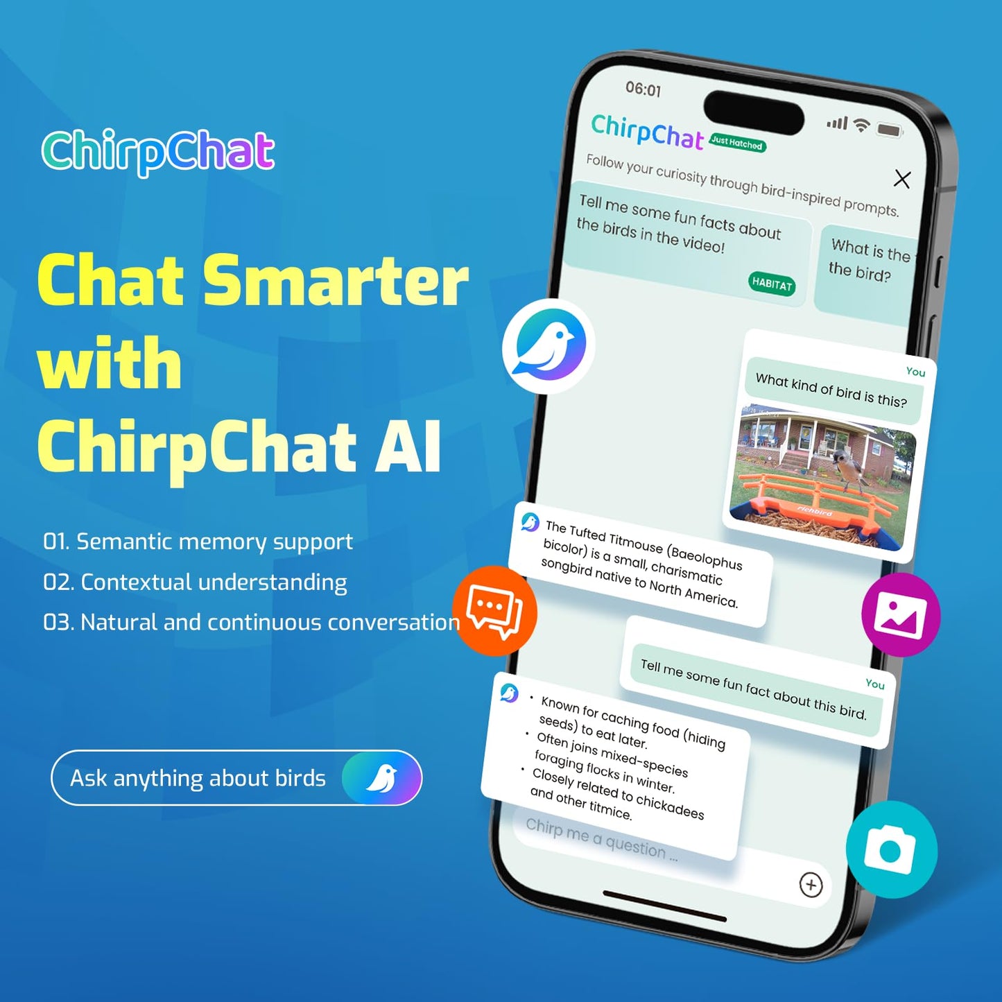 RichBird Smart Hummingbird Feeder with Camera Solar Powered, AI Identify, Instant Notification, Leakproof & Ant Moat, Outdoors Hanging, Idea Gift for Bird Lovers (20 oz)